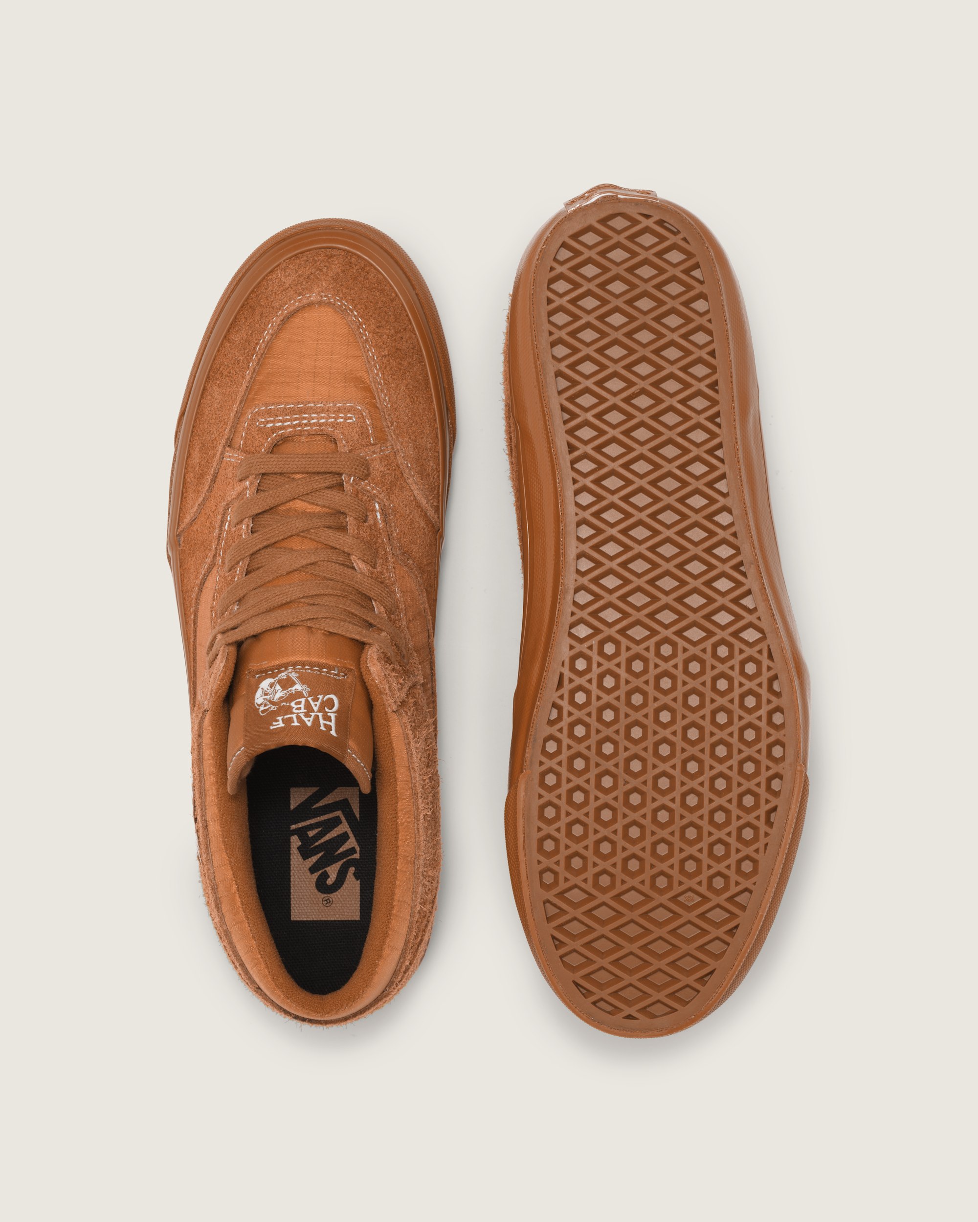 Premium Half Cab Suede Shoe VANS Glazed Ginger Brown ALT2