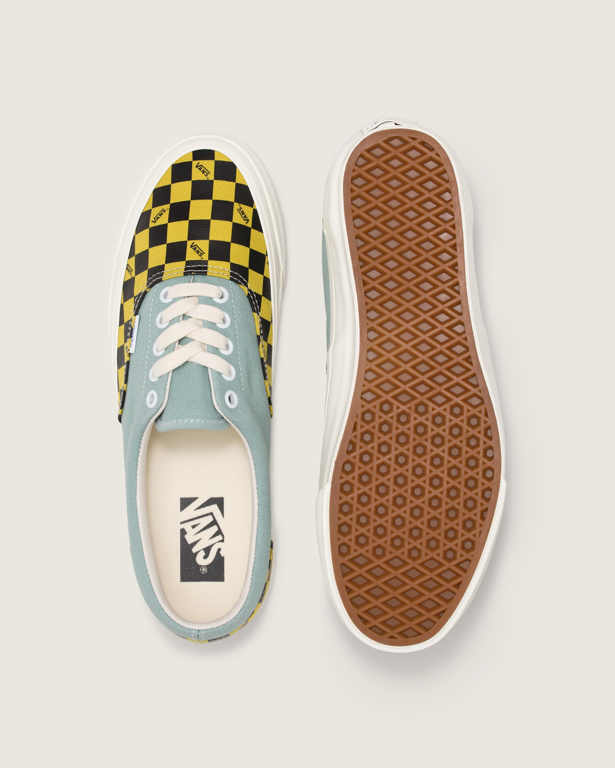 Premium Era Shoe VANS Checkerboard Yellow  Sky Blue ALT2
