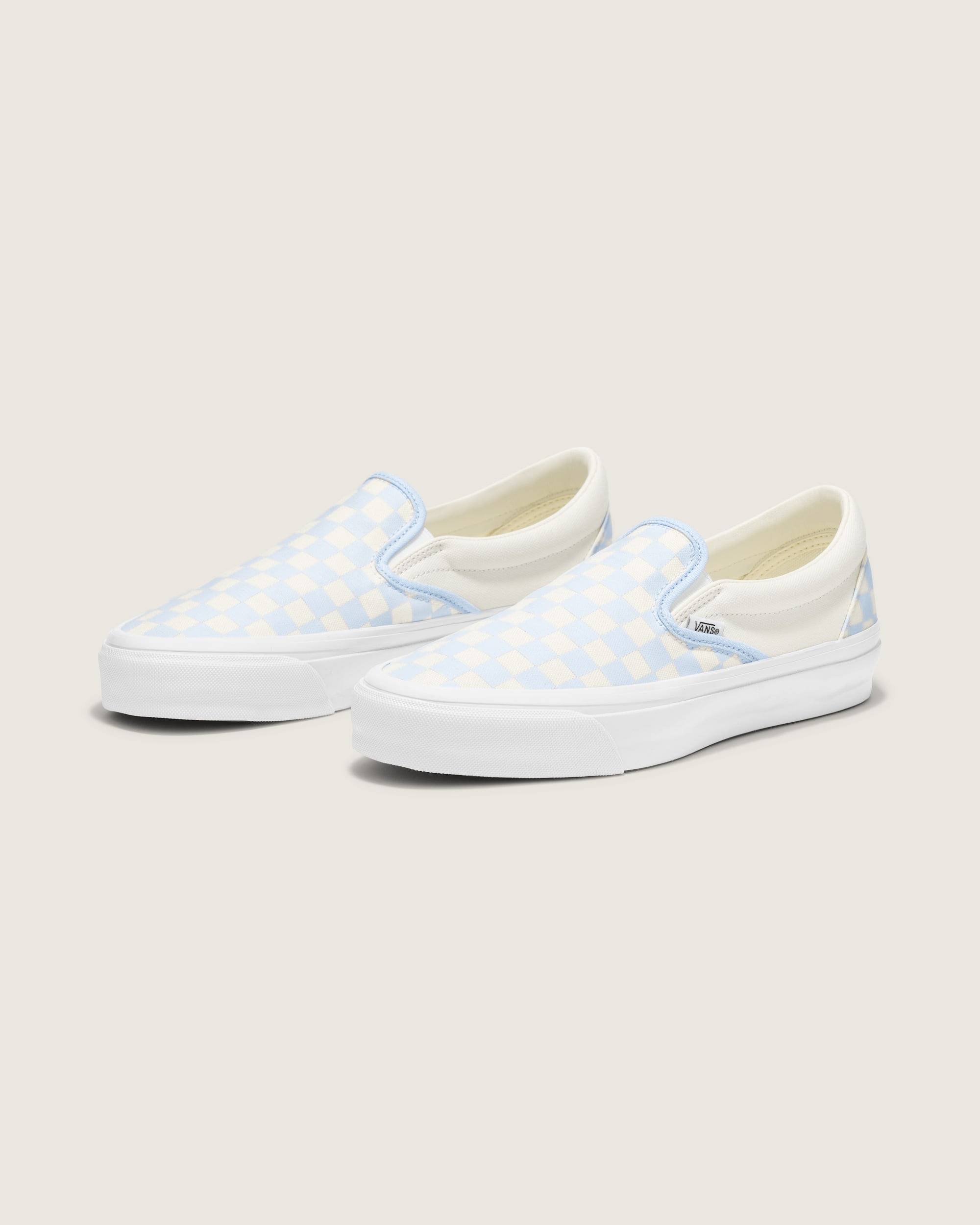 Premium Classic SlipOn Checkerboard Shoe VANS Ice Melt Blue  White ALT1