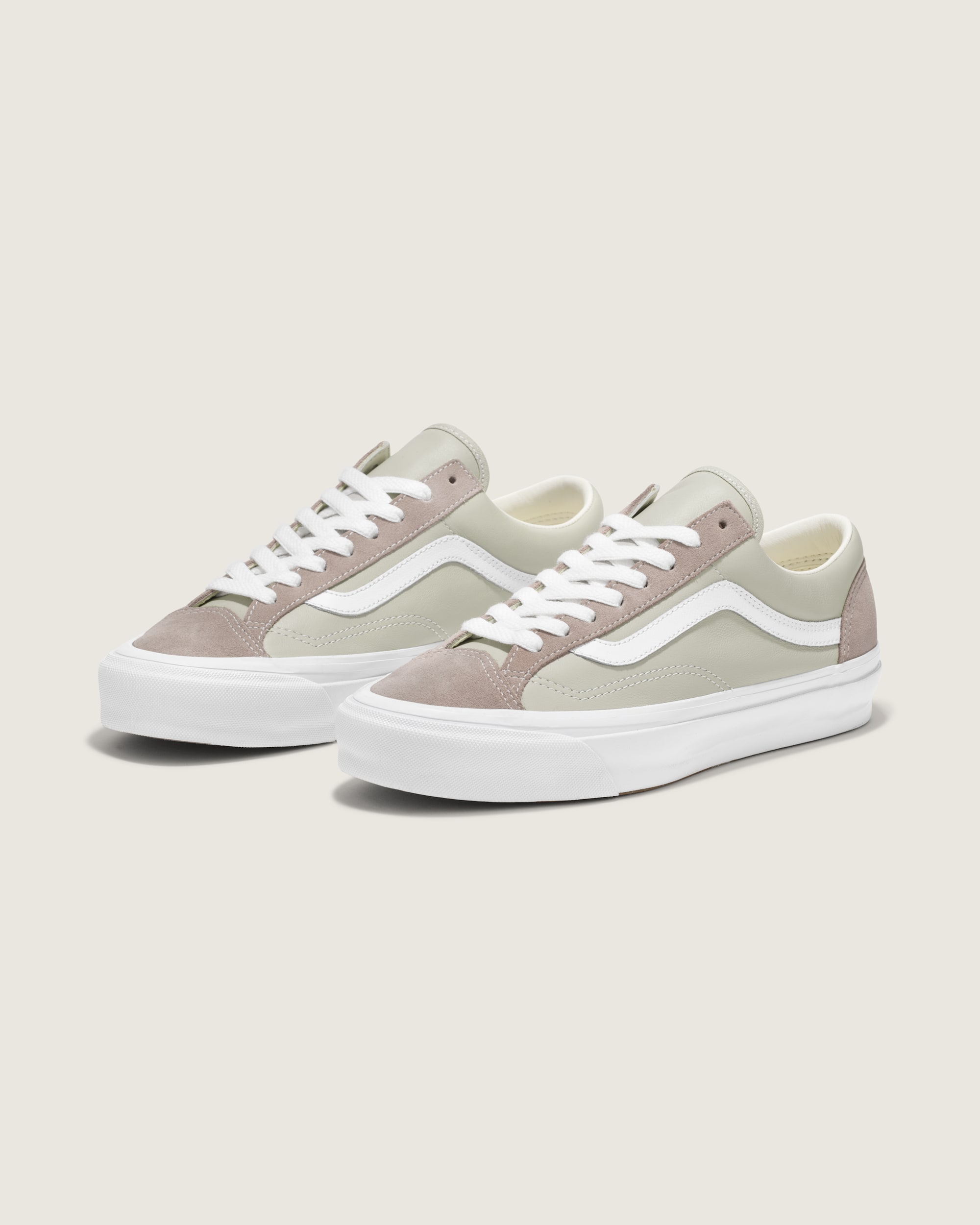 Premium Old Skool Leather Shoe VANS Atmosphere Grey  Beige ALT1