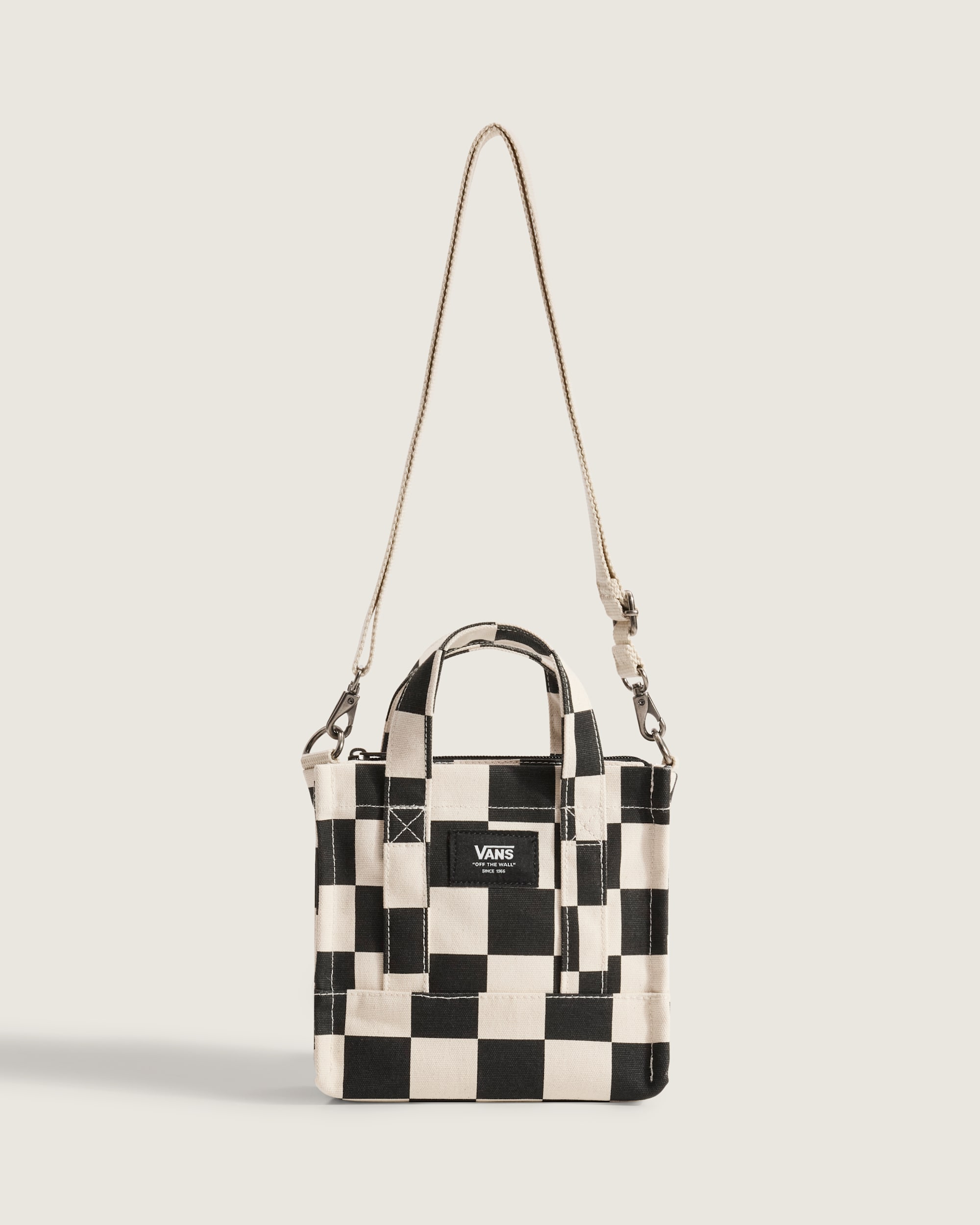 Lil Pergs Checkerboard Tote Bag VANS Antique White  Black ALT2