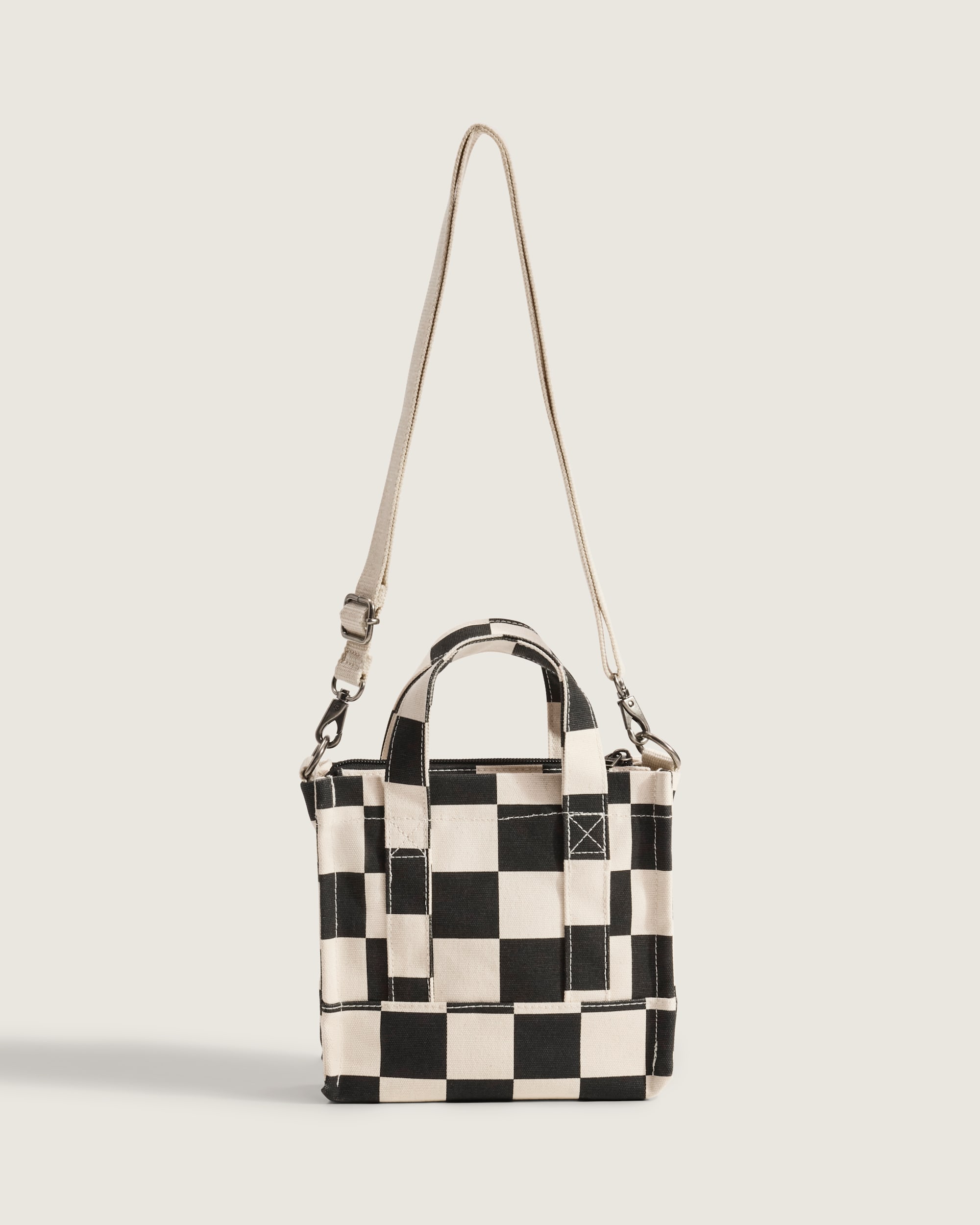 Lil Pergs Checkerboard Tote Bag VANS Antique White  Black ALT3