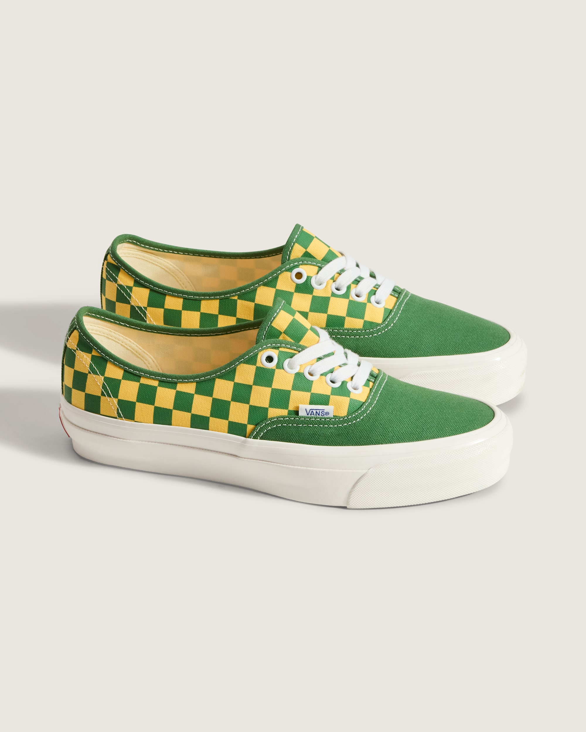 Premium Authentic Checkerboard Shoe VANS Fairway Green  Yellow ALT3