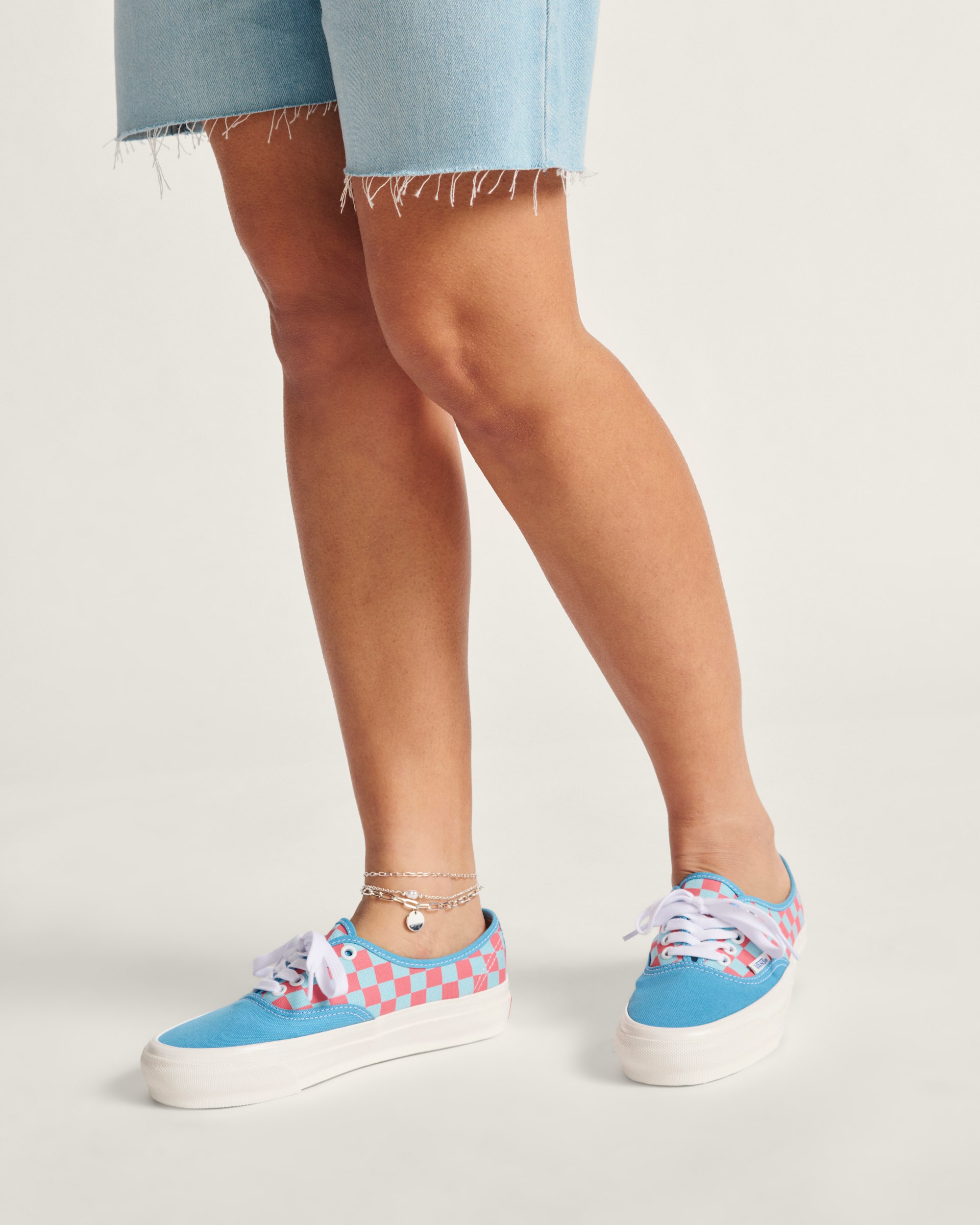 Premium Authentic Checkerboard Shoe VANS Heritage Blue  Pink ALT5