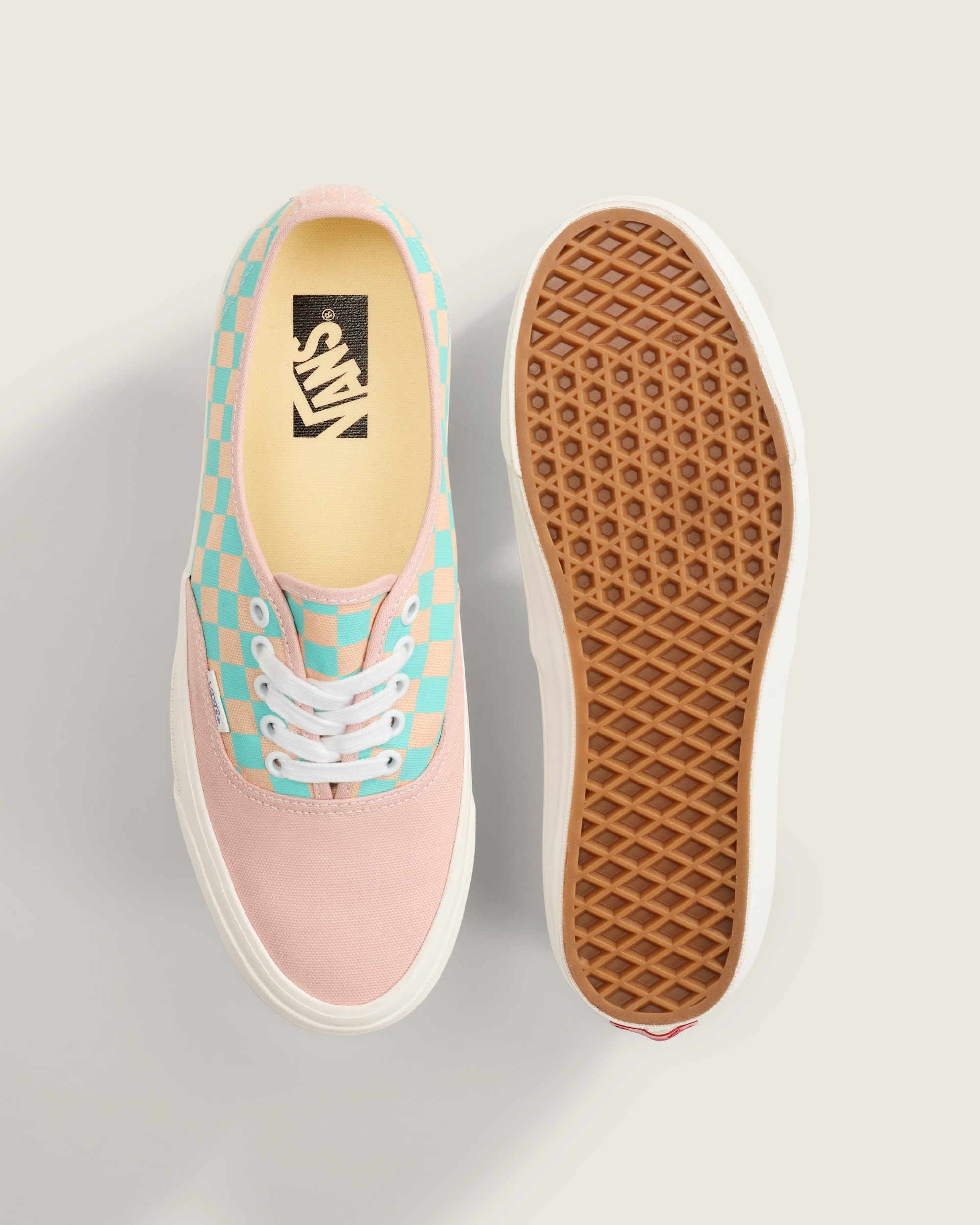 Premium Authentic Checkerboard Shoe VANS Sepia Rose Pink  Teal Blue ALT4