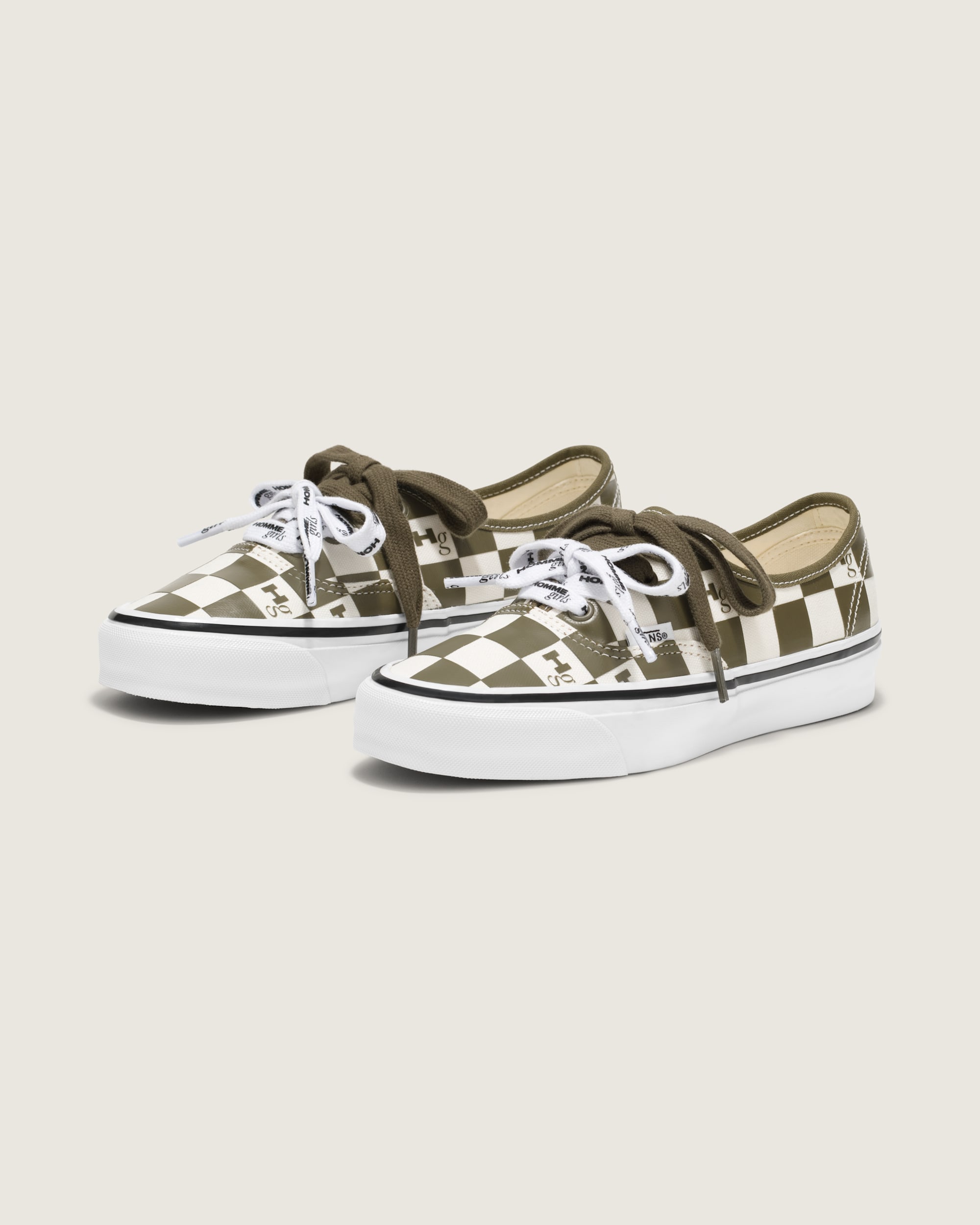 OTW by Vans X HommeGirls Authentic 44 VANS Checkerboard Military Green ALT1