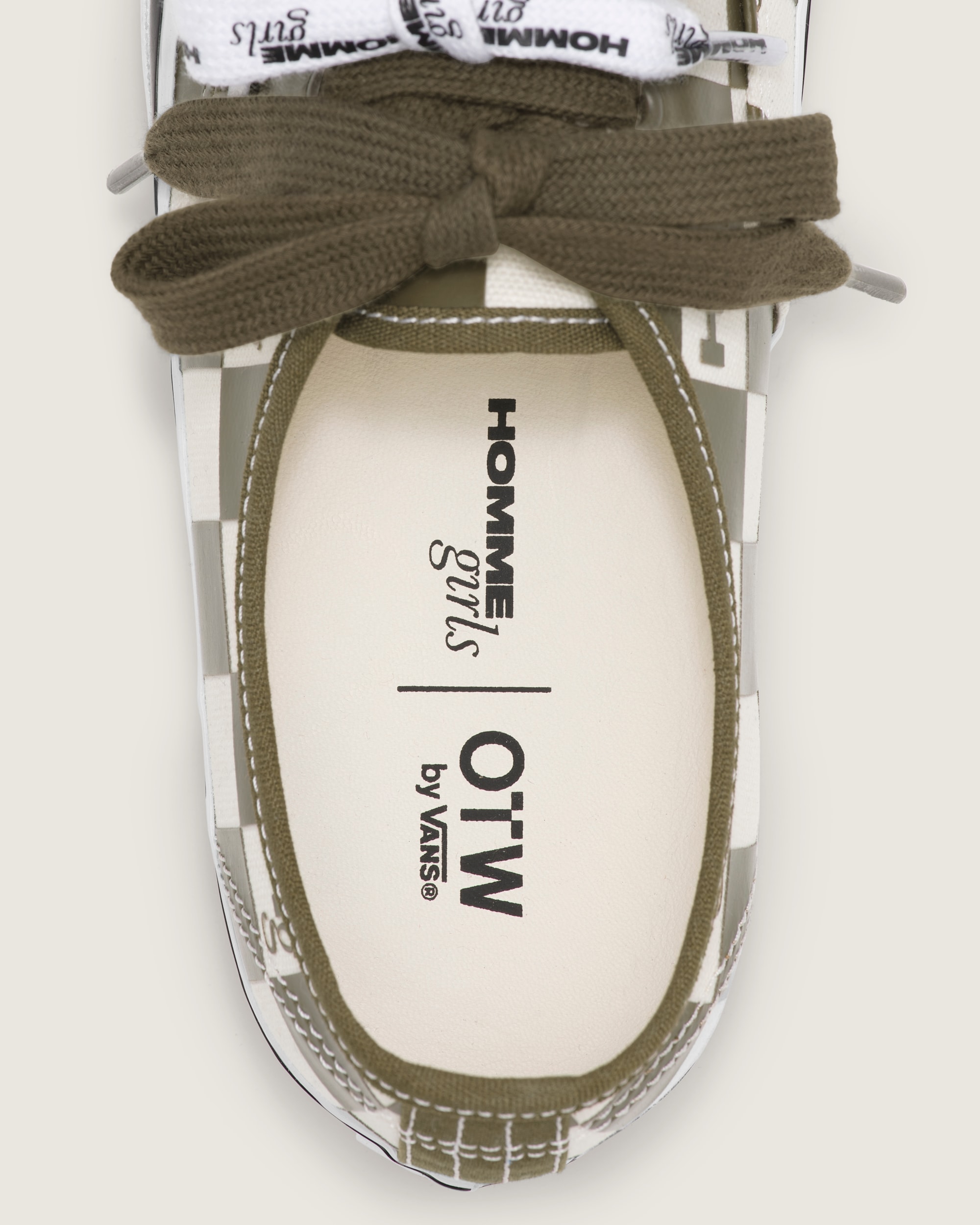 OTW by Vans X HommeGirls Authentic 44 VANS Checkerboard Military Green ALT4