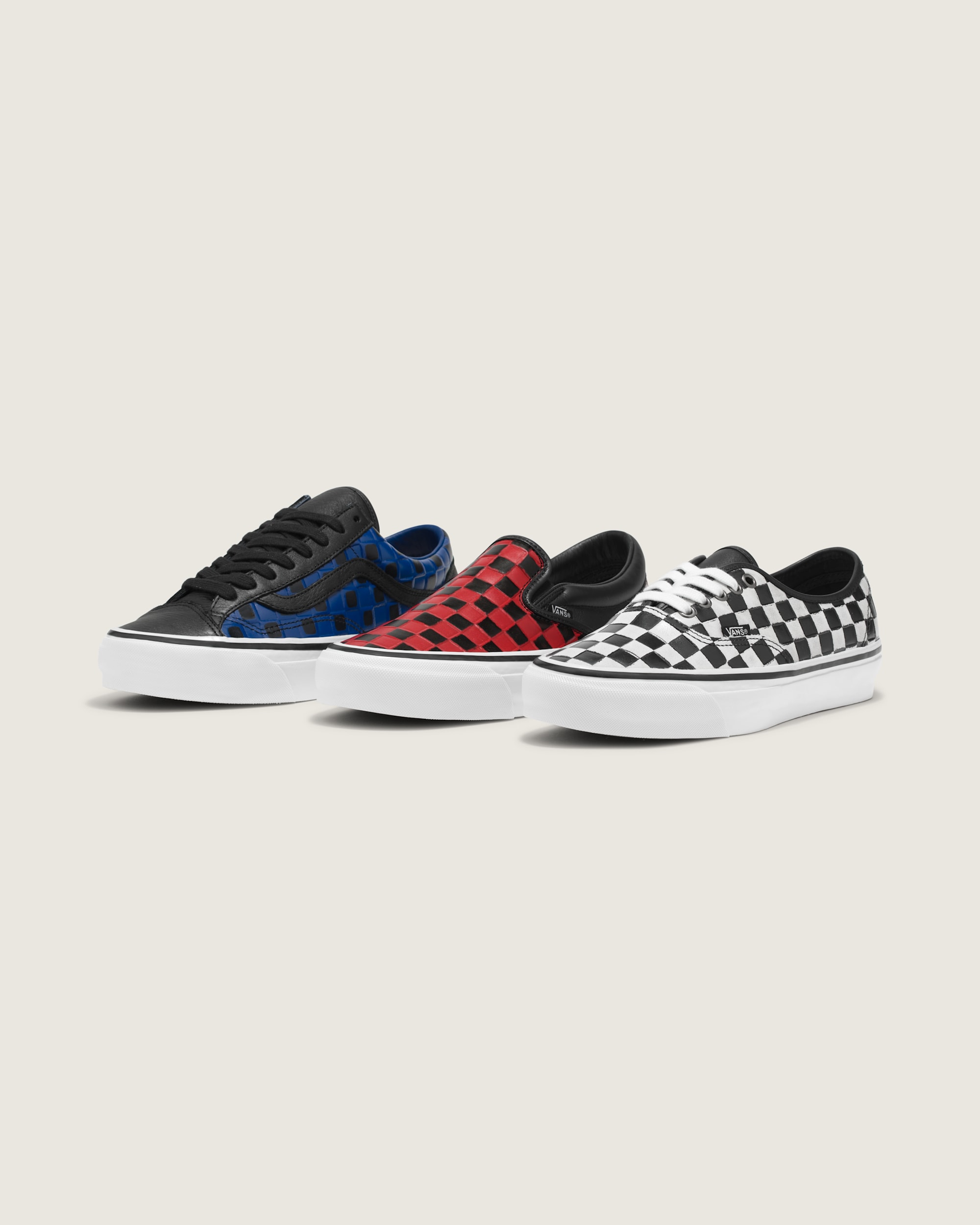 OTW Leather Checkerboard Authentic 44 Vibram in Black / White | Vans