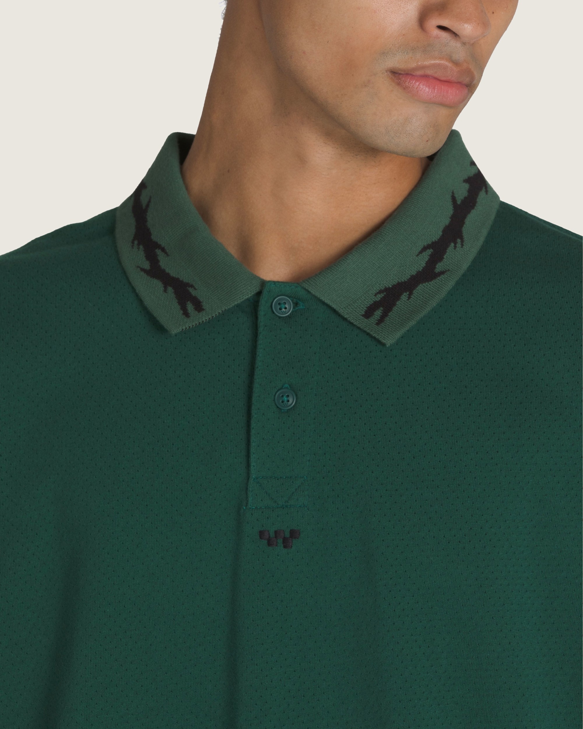 Skate Mesh Polo Shirt VANS Rain Forest Green ALT2