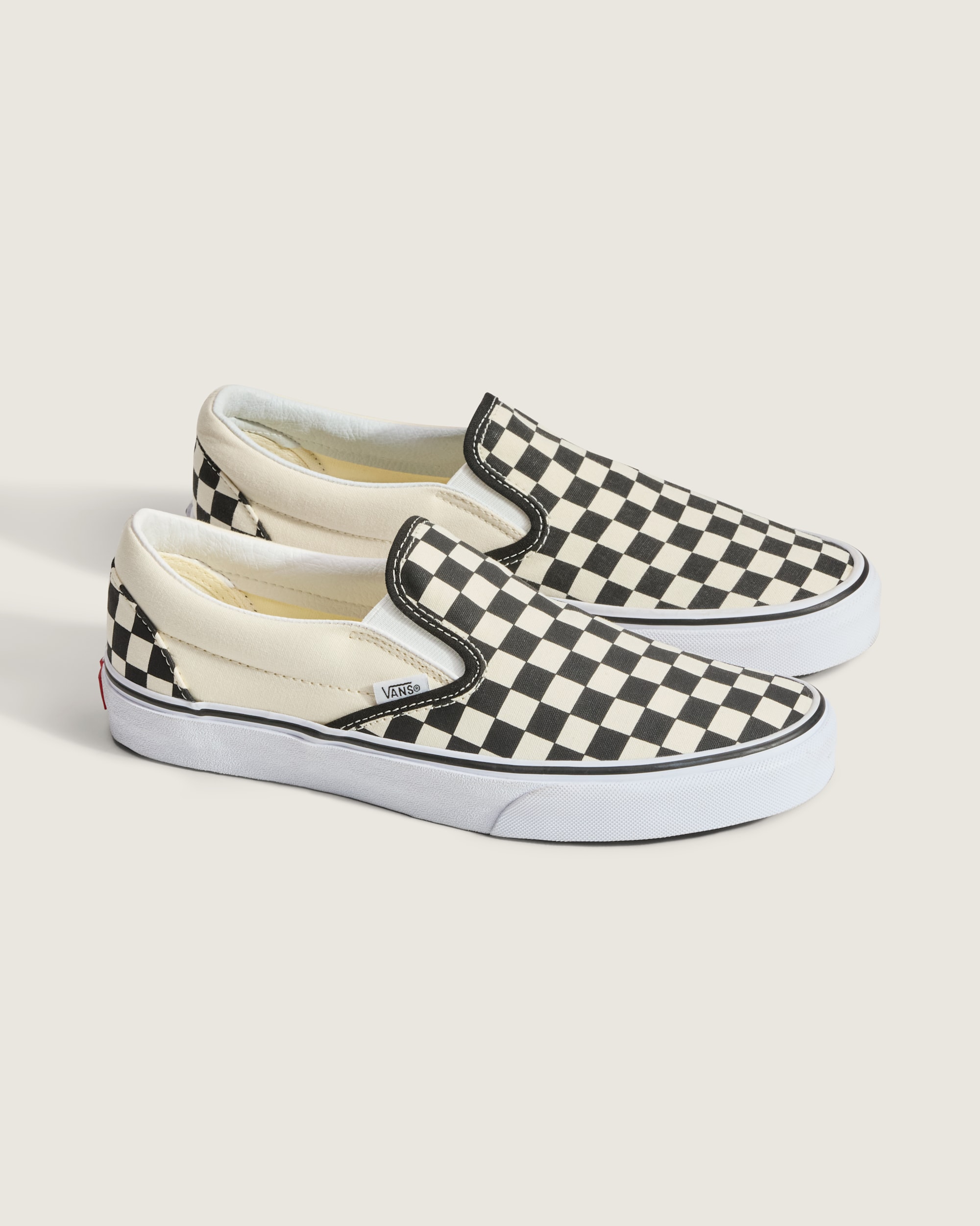 Classic SlipOn Checkerboard Shoe VANS Checkerboard Black  White ALT1