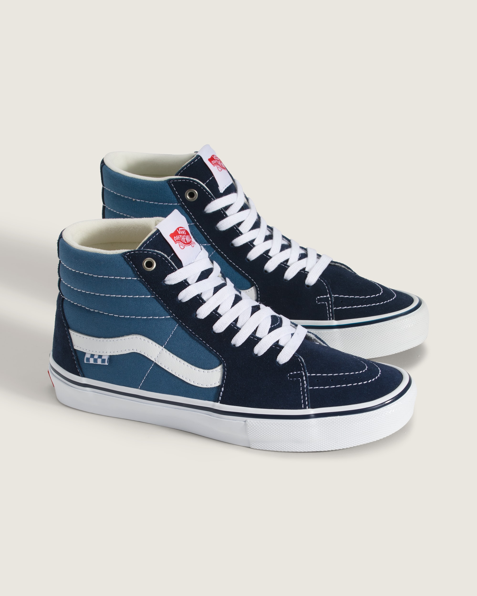 Skate Sk8Hi Shoe VANS Navy Blue  White ALT1
