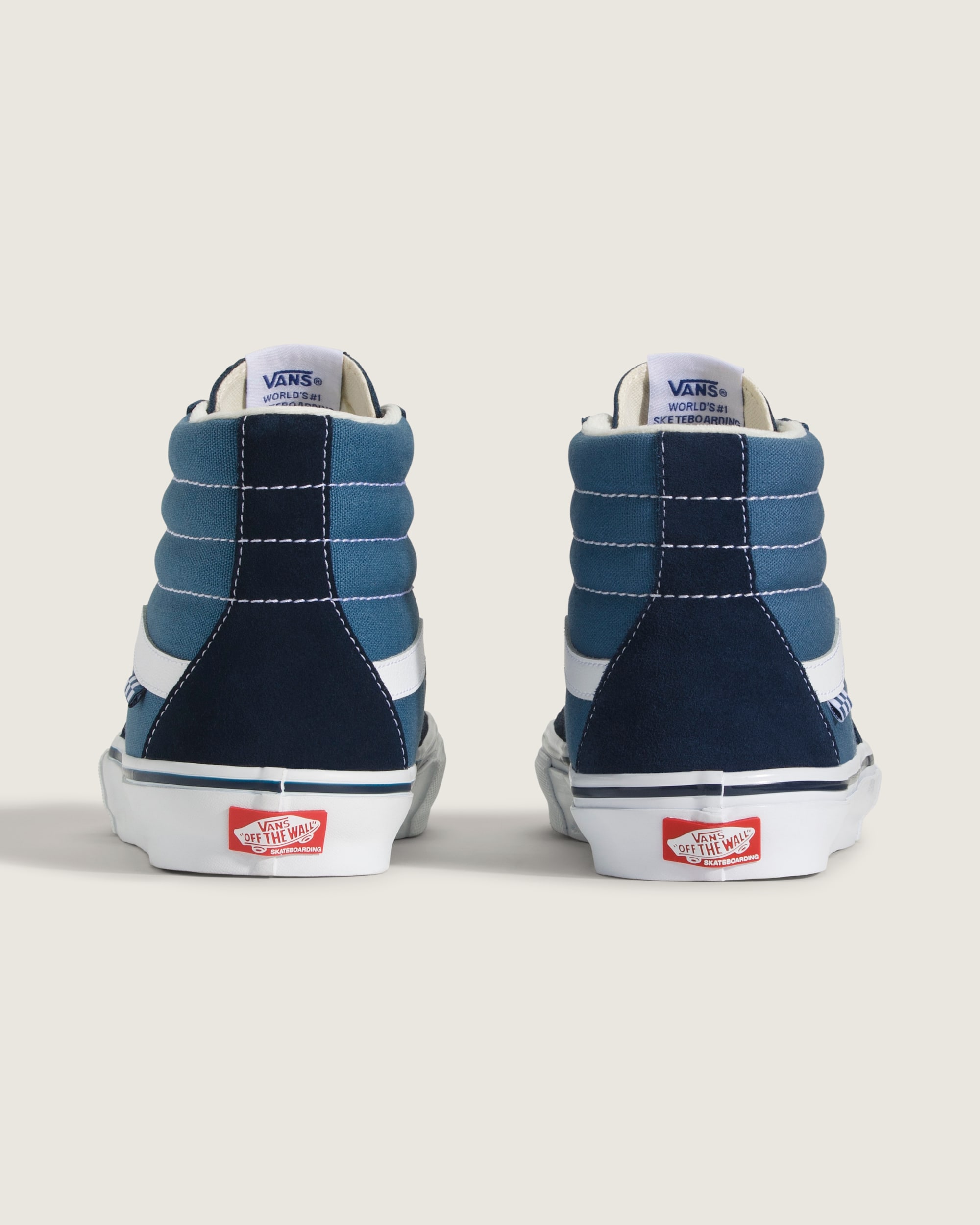 Skate Sk8Hi Shoe VANS Navy Blue  White ALT3