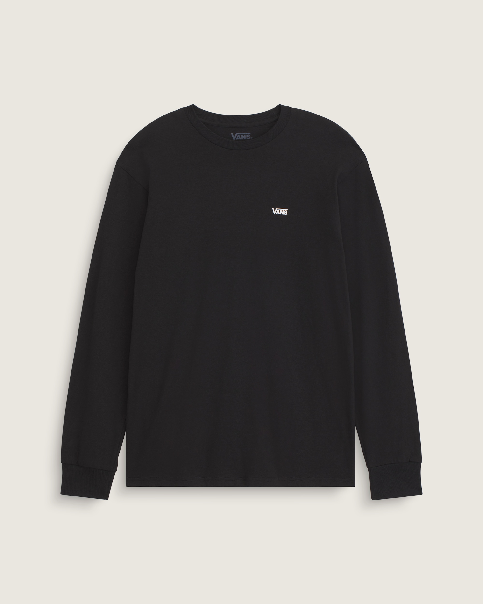 Left Chest Logo Long Sleeve TShirt VANS Black HERO