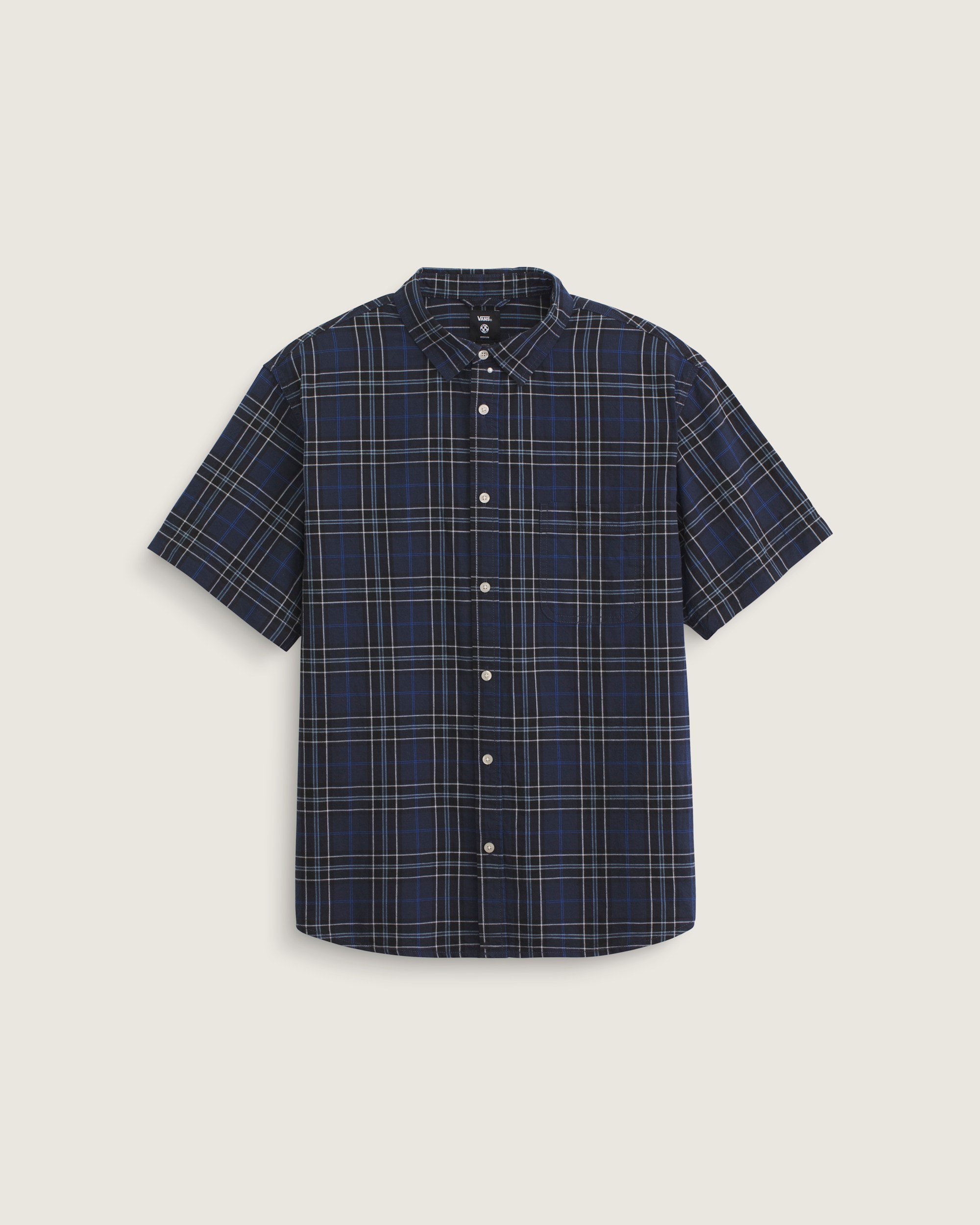 Lawson Plaid Button Up Shirt VANS Parisian Night Blue  Black HERO
