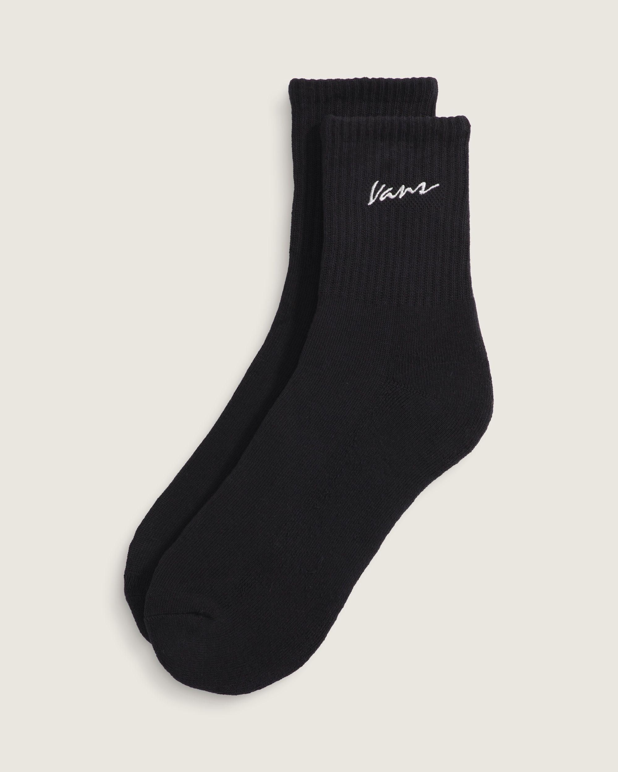 Classic Script Half Crew Socks VANS Black HERO