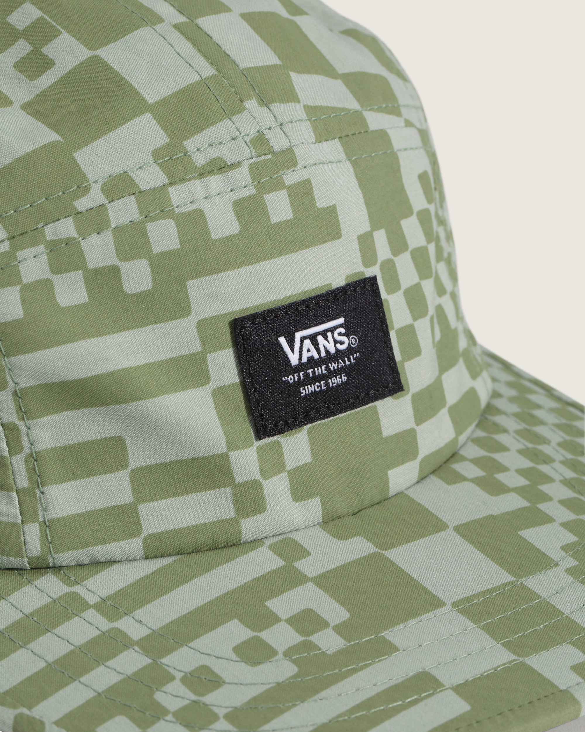 Checkerboard Mash Up Camper Hat VANS Grey Olive Green ALT1