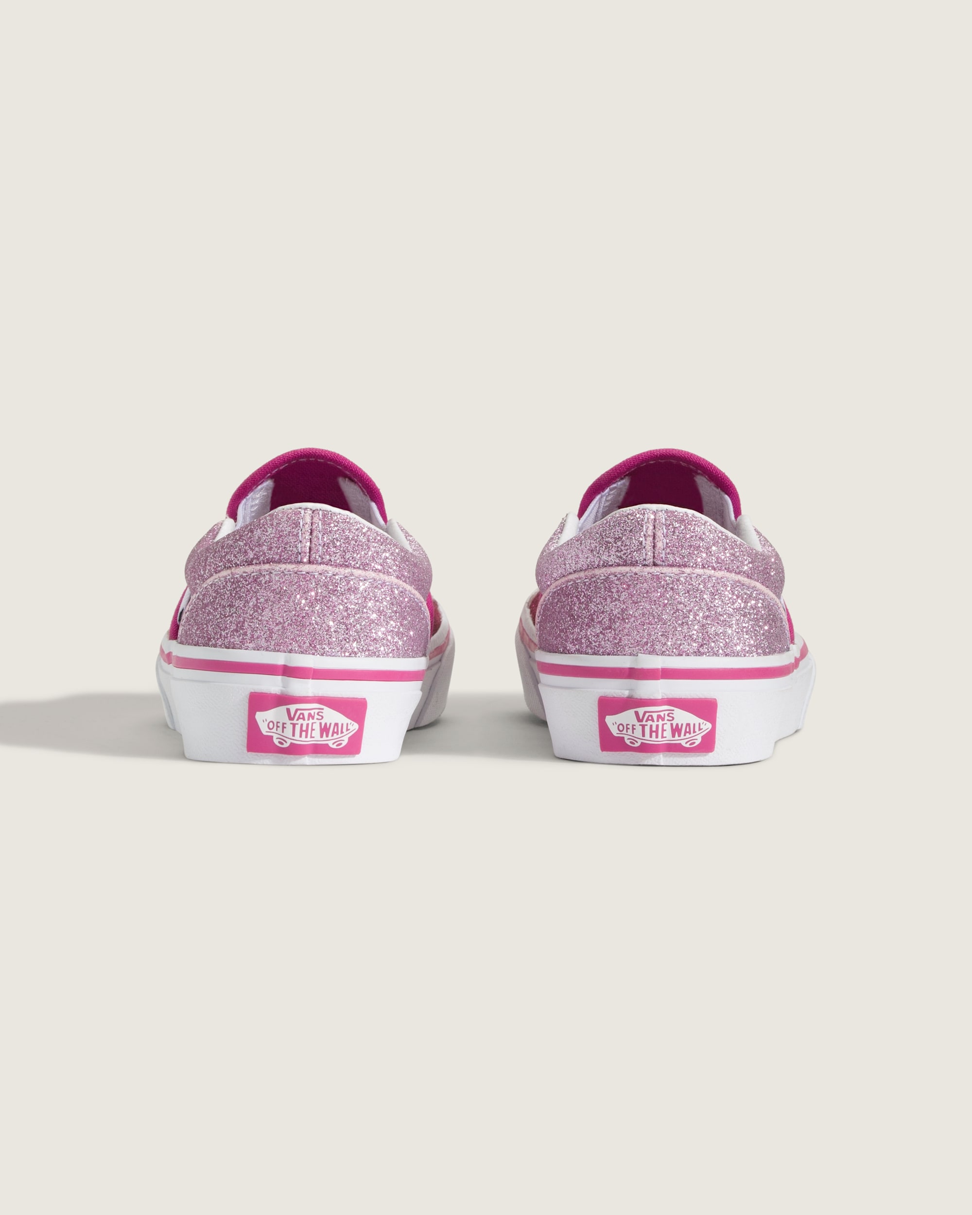 Little Kids Classic SlipOn Shoe VANS Glitter Raspberry Rose Pink ALT3