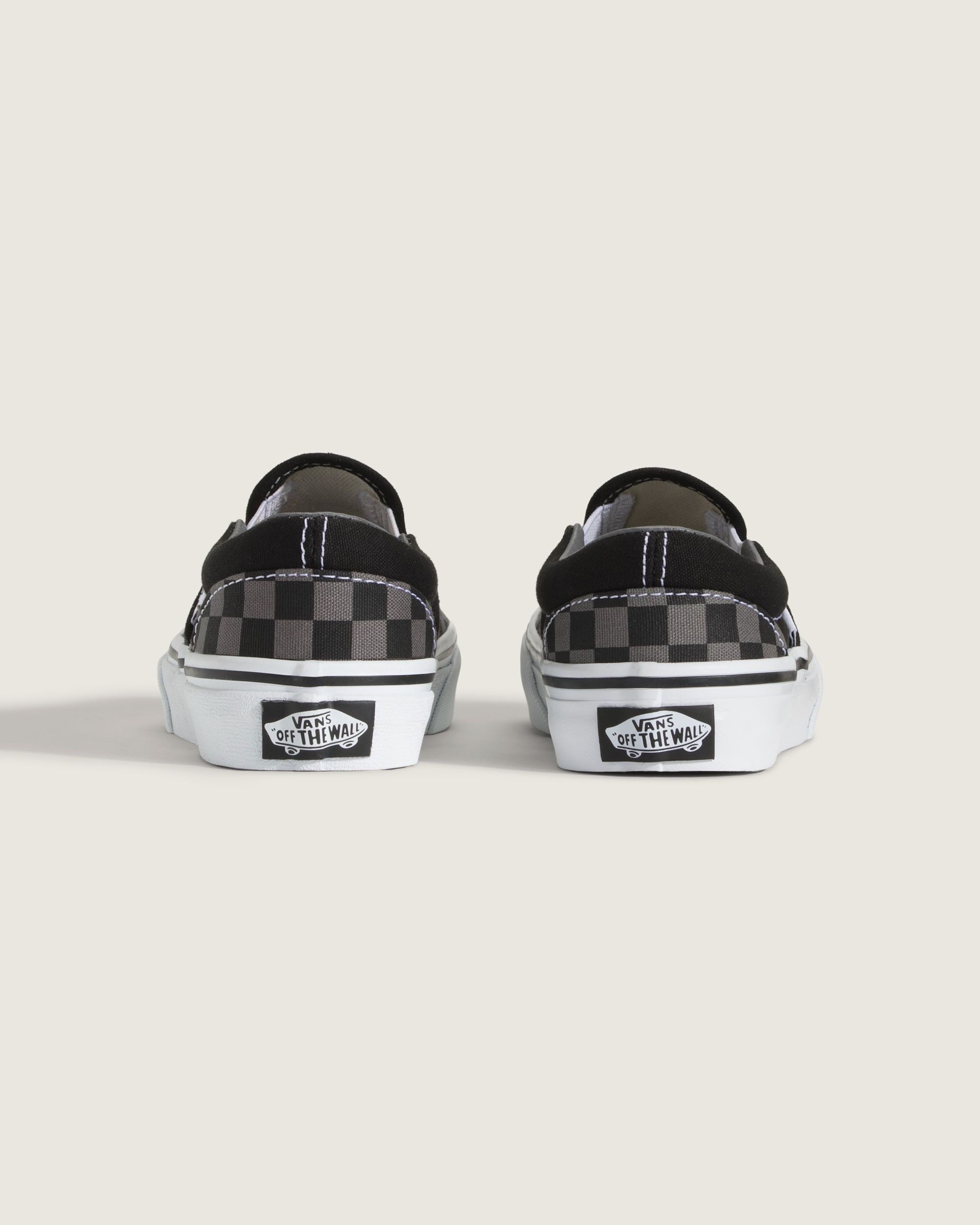 Little Kids Classic SlipOn Checkerboard Shoe VANS Black  Pewter Grey ALT3
