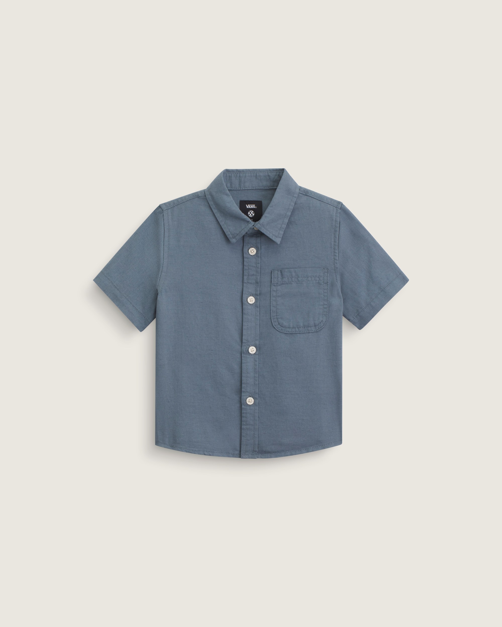 Little Kids Lawson Solid Woven Shirt VANS Grey Blue HERO