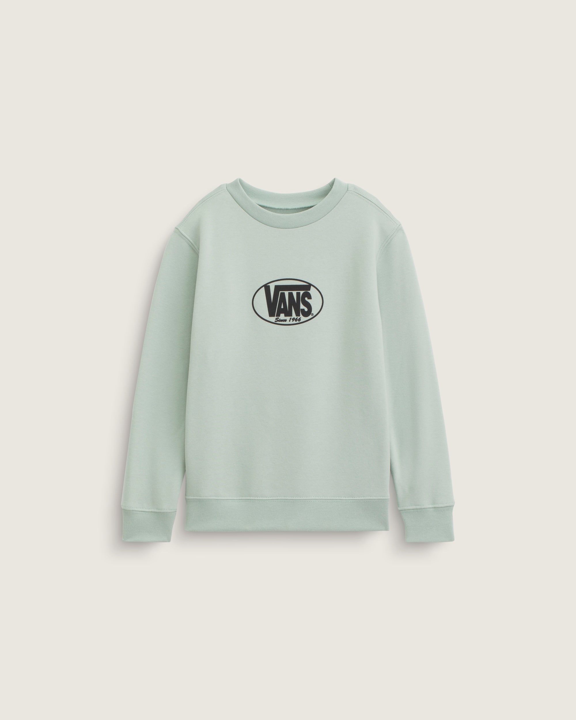 Little Kids Classic Oval Crew Sweatshirt in Grey Olive Green | Vans
