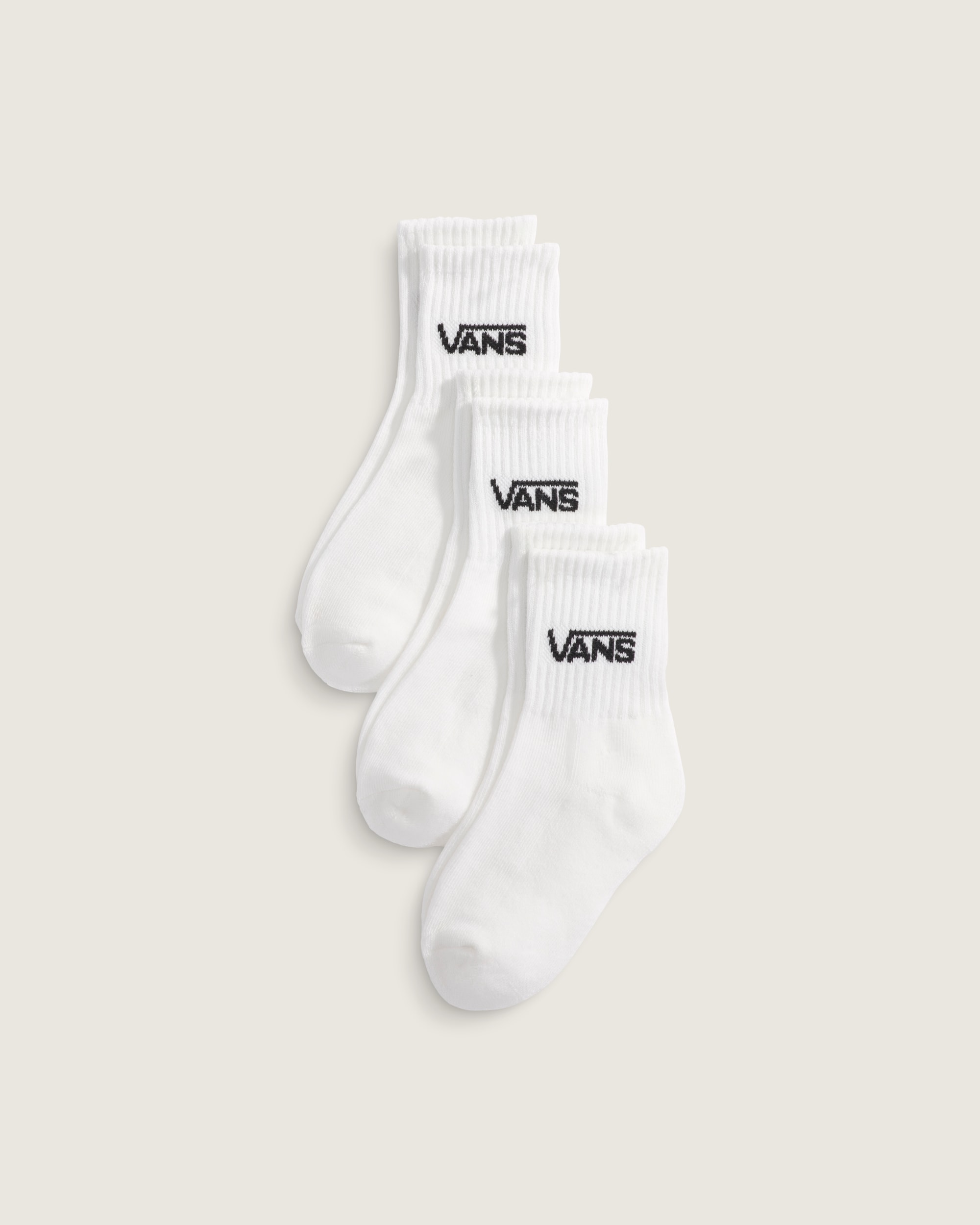 Kids Classic Crew Socks 3Pack VANS White HERO