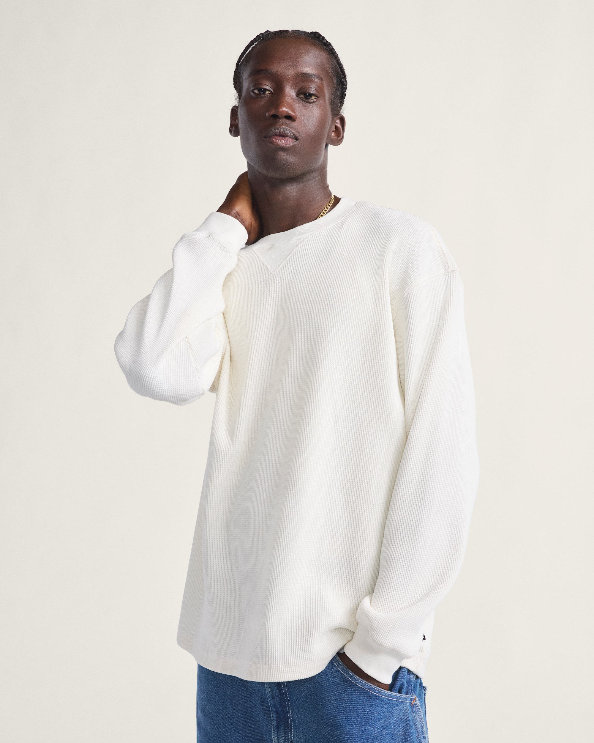 Premium Long Sleeve Thermal Shirt VANS Egret White ALT1