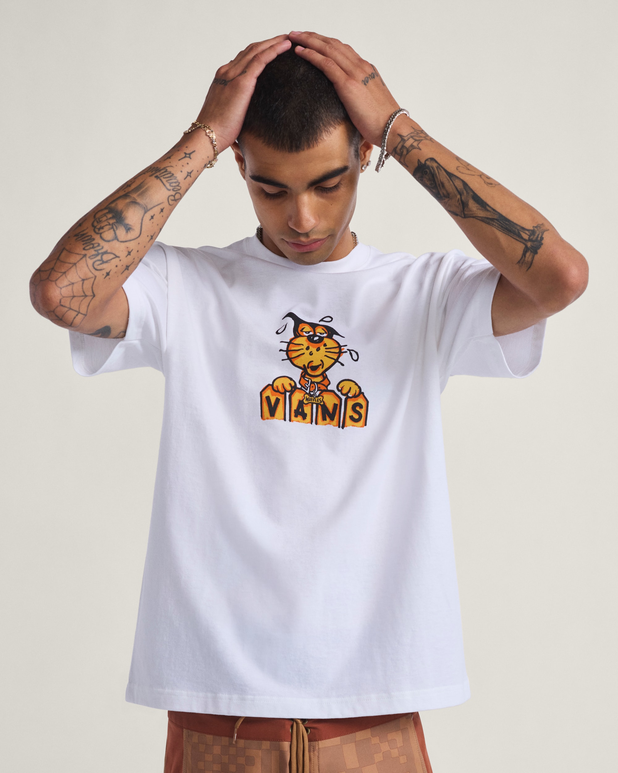 Waffles The Dog TShirt VANS White ALT1
