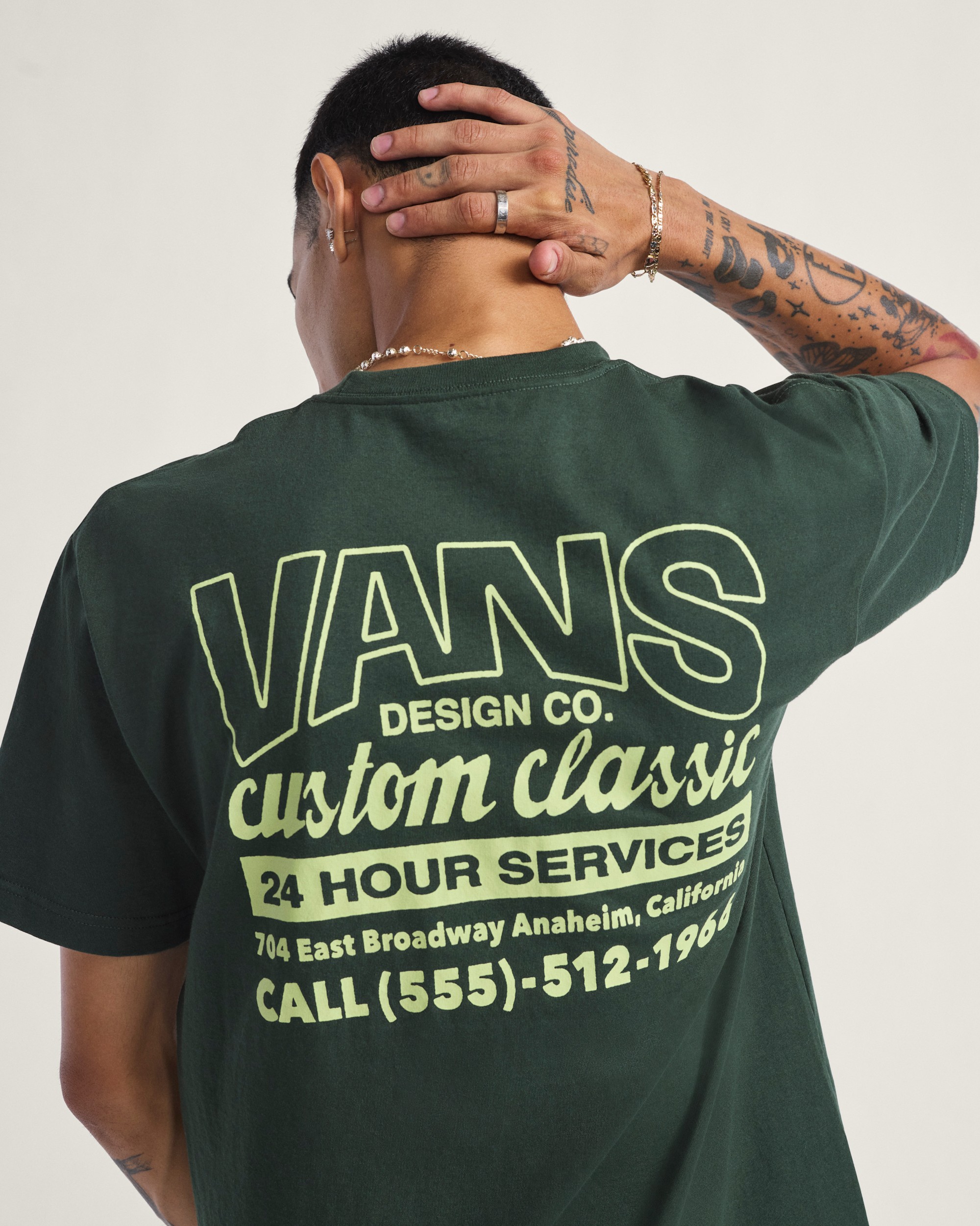 Shop Front TShirt VANS Dried Kelp Green ALT4