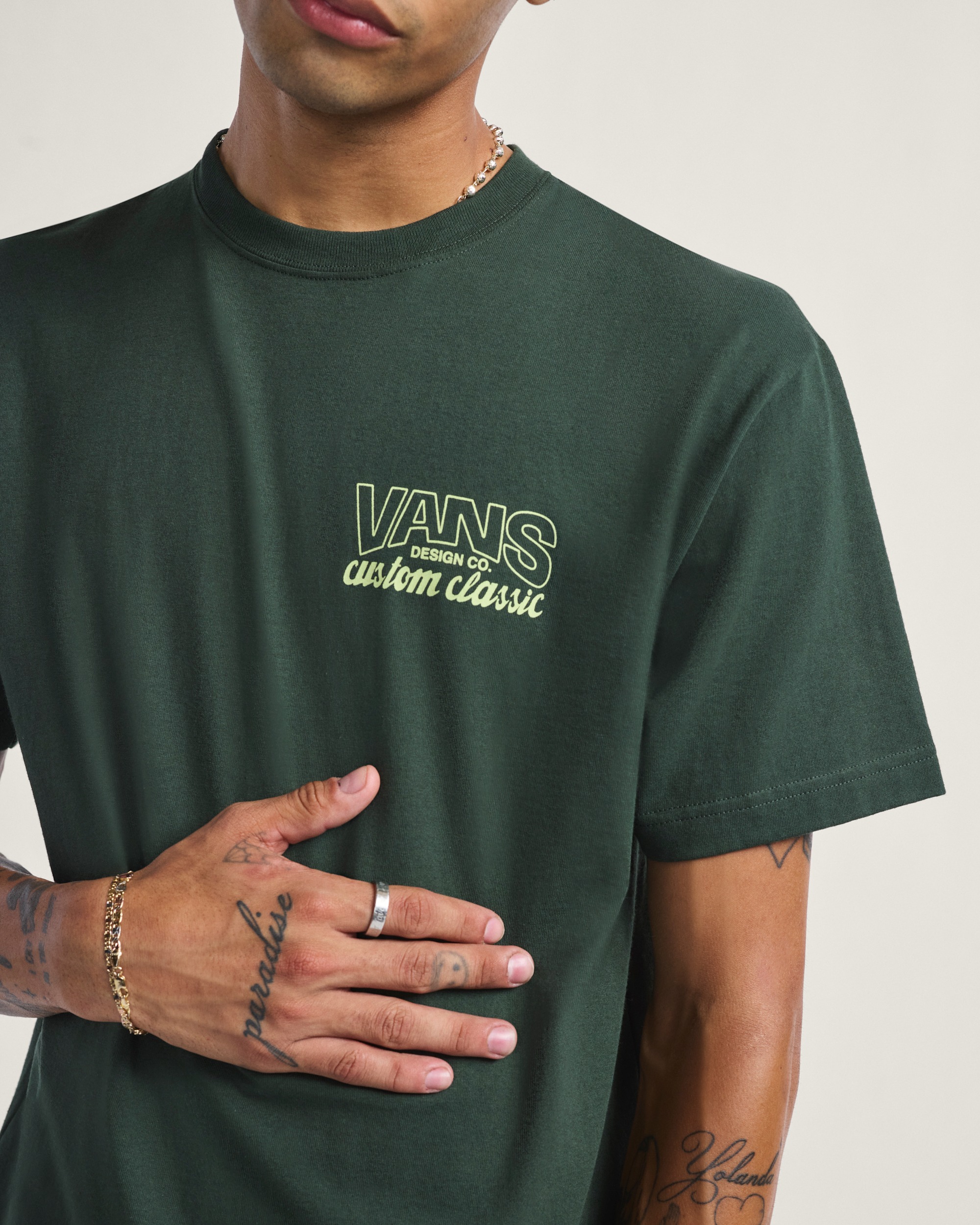 Shop Front TShirt VANS Dried Kelp Green ALT3