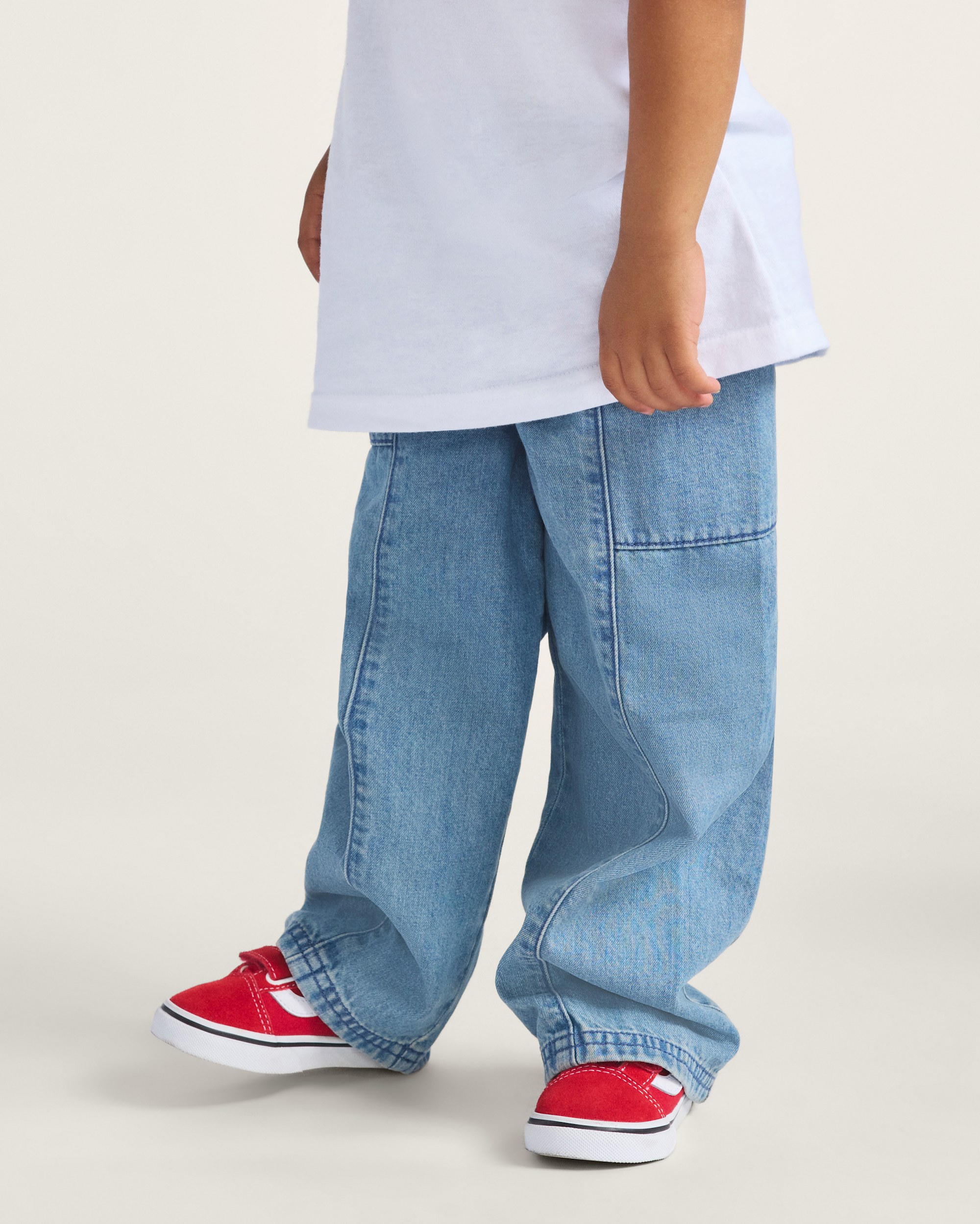 Little Kids Naithin Denim Pants VANS Stonewash Blue ALT4