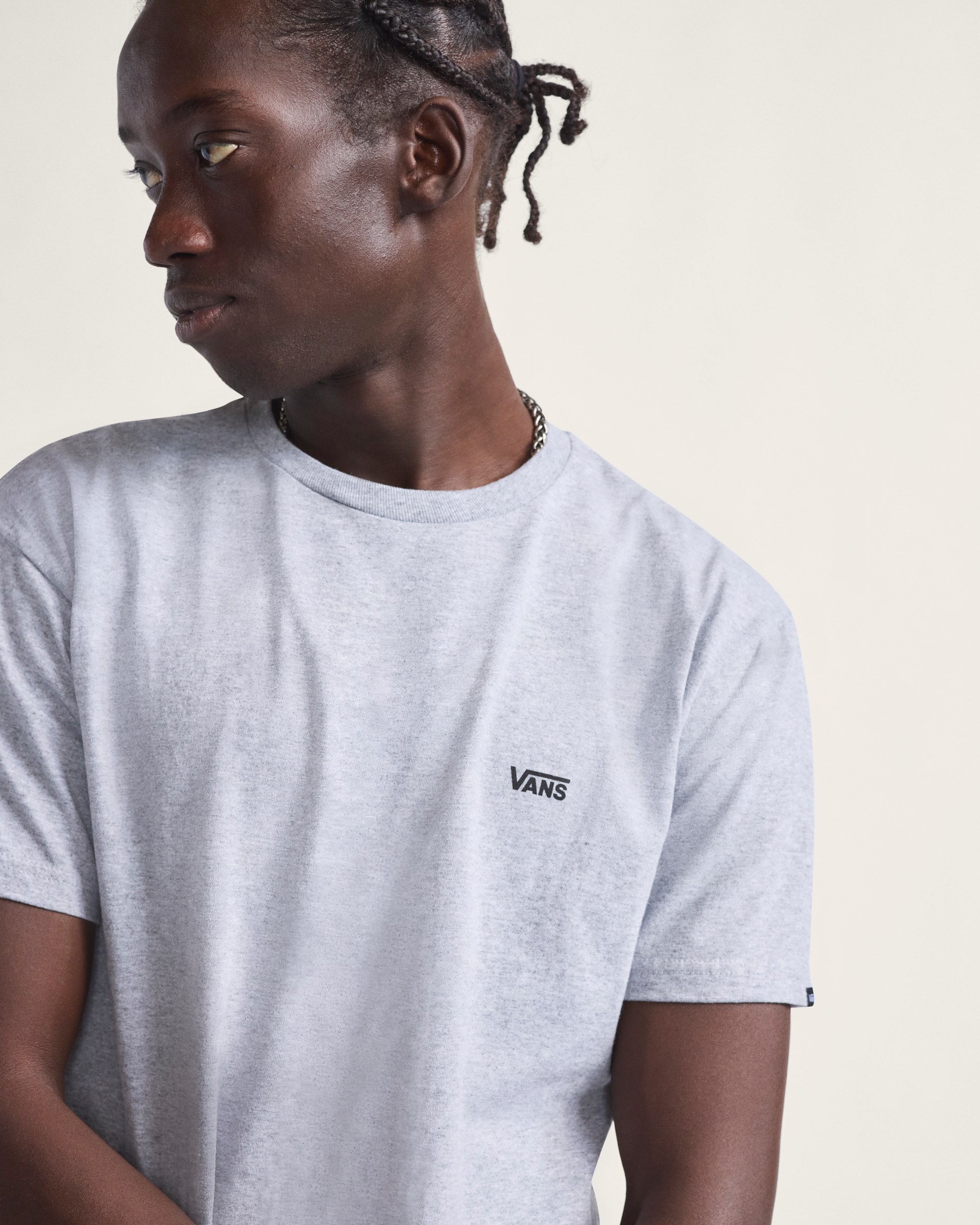 Left Chest Logo TShirt VANS Heather Grey ALT2
