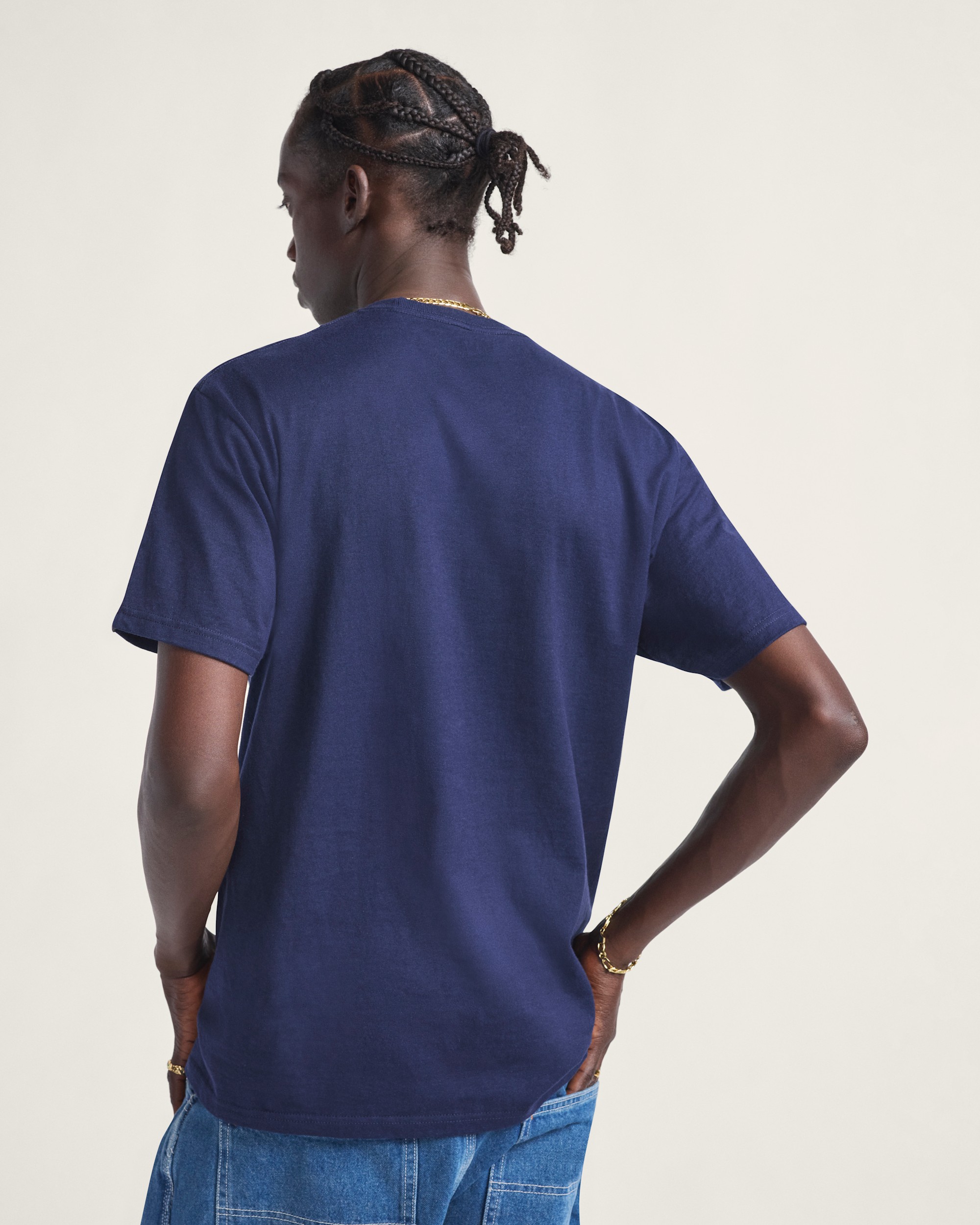 Left Chest Logo TShirt VANS Navy Blue ALT2