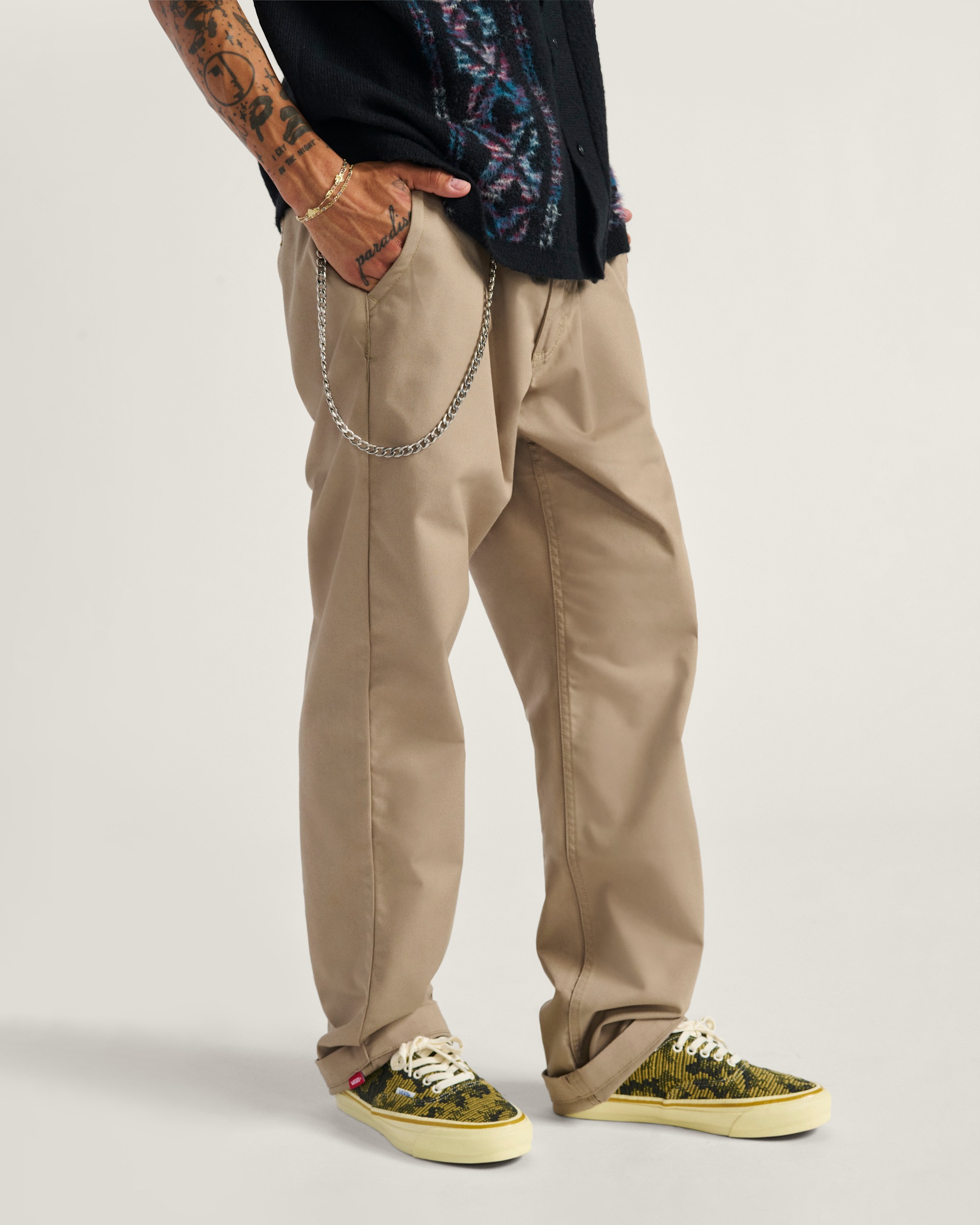 Authentic Chino Relaxed Pants VANS Desert Taupe Brown ALT4