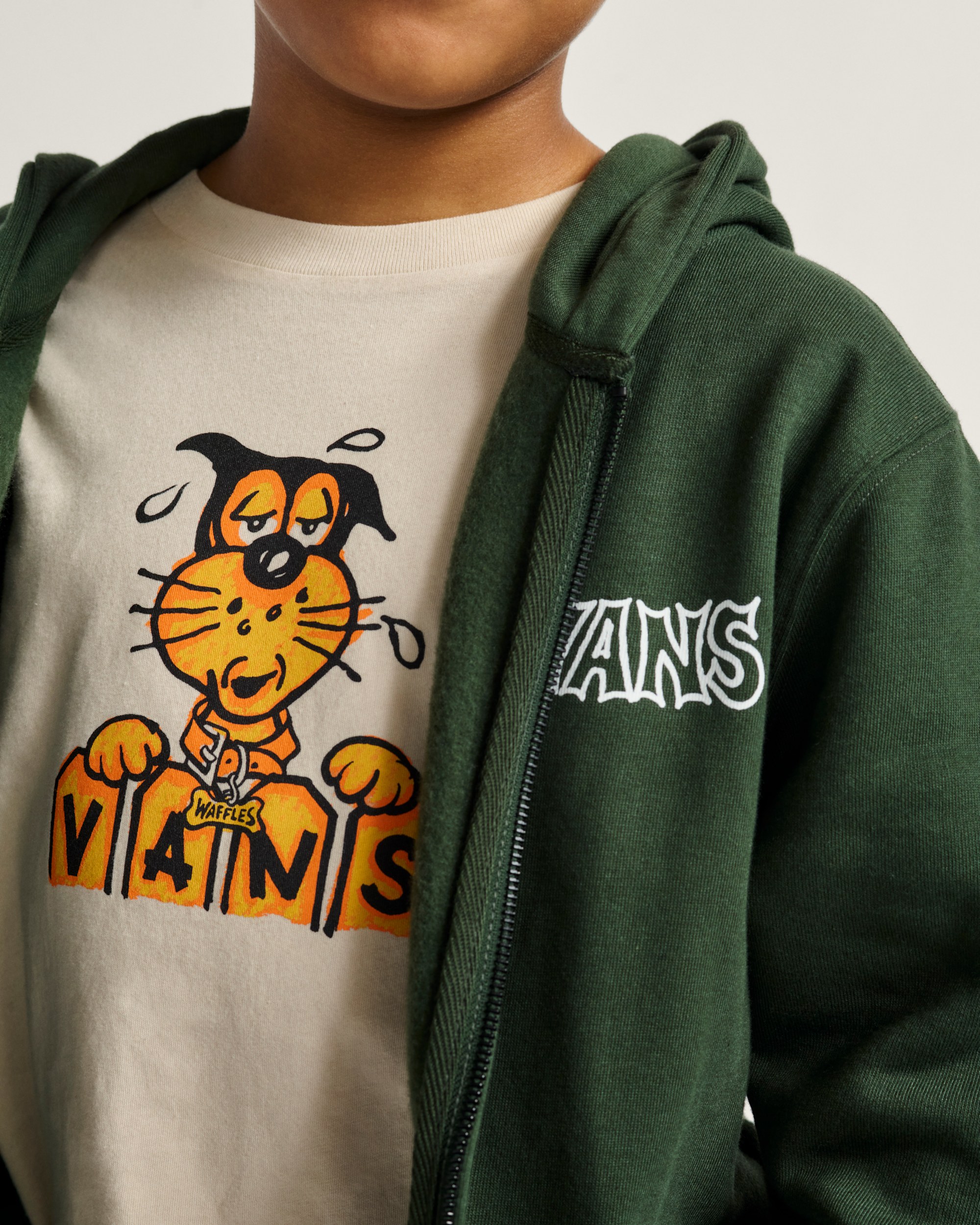 Kids Classified Zip Hoodie VANS Dried Kelp Green ALT4