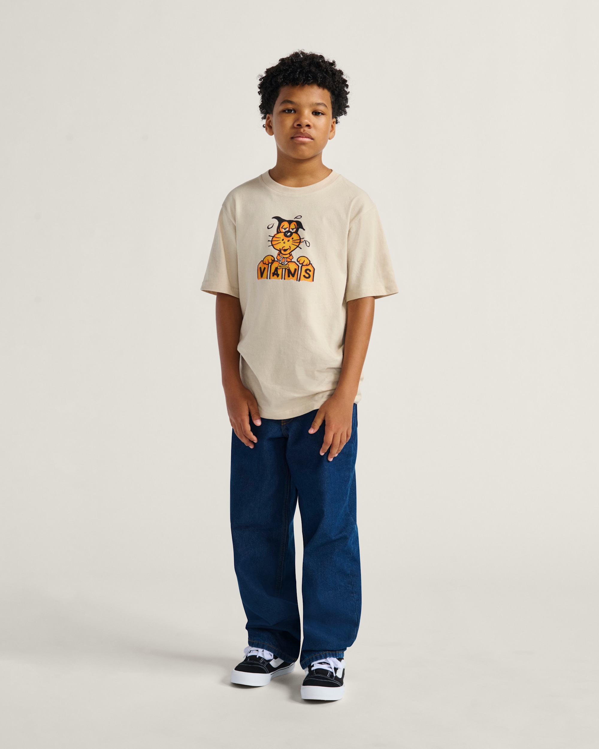 Kids Waffles The Dog TShirt VANS Taupe Mist Beige ALT2