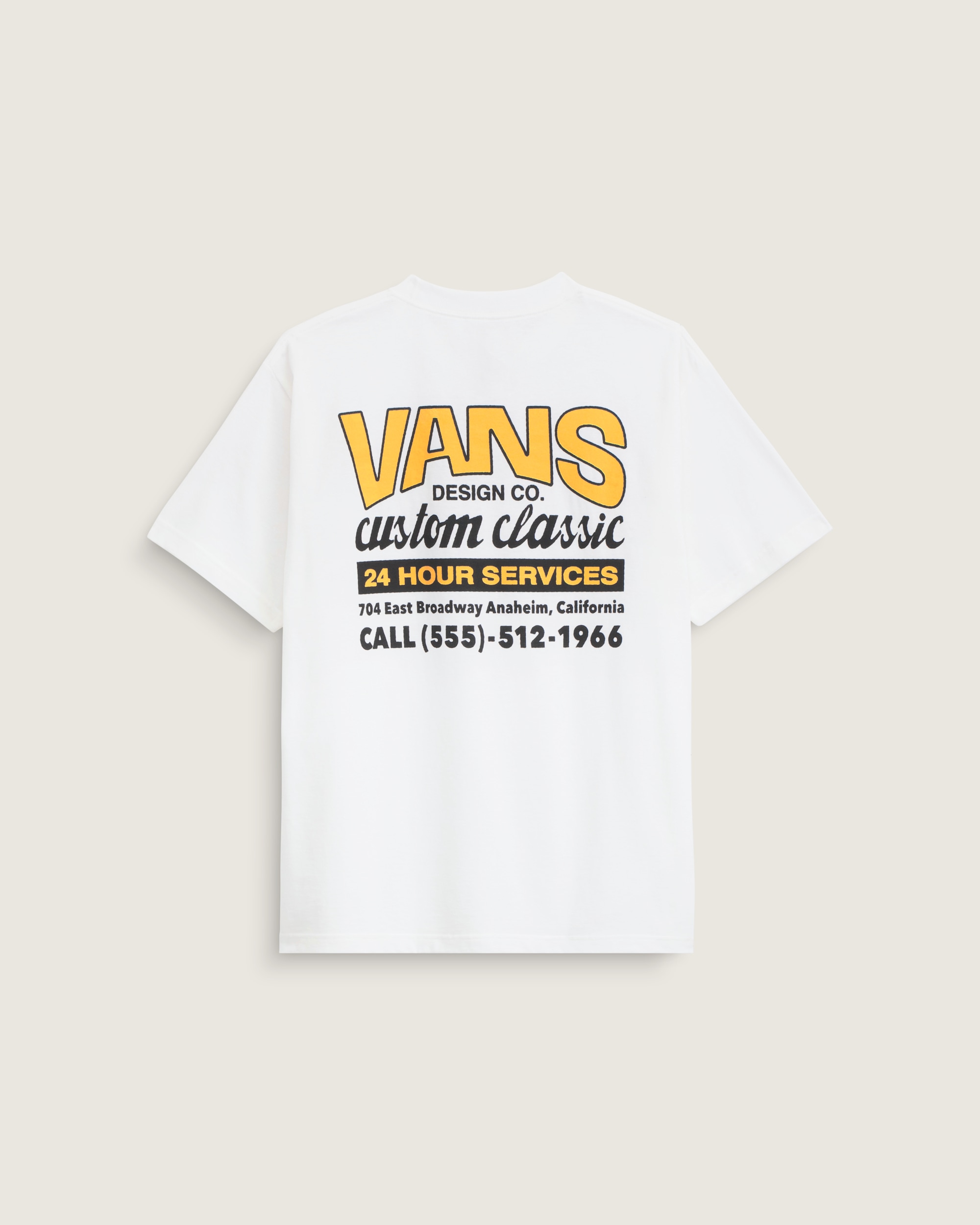 Shop Front TShirt VANS White  Sunny Yellow HERO