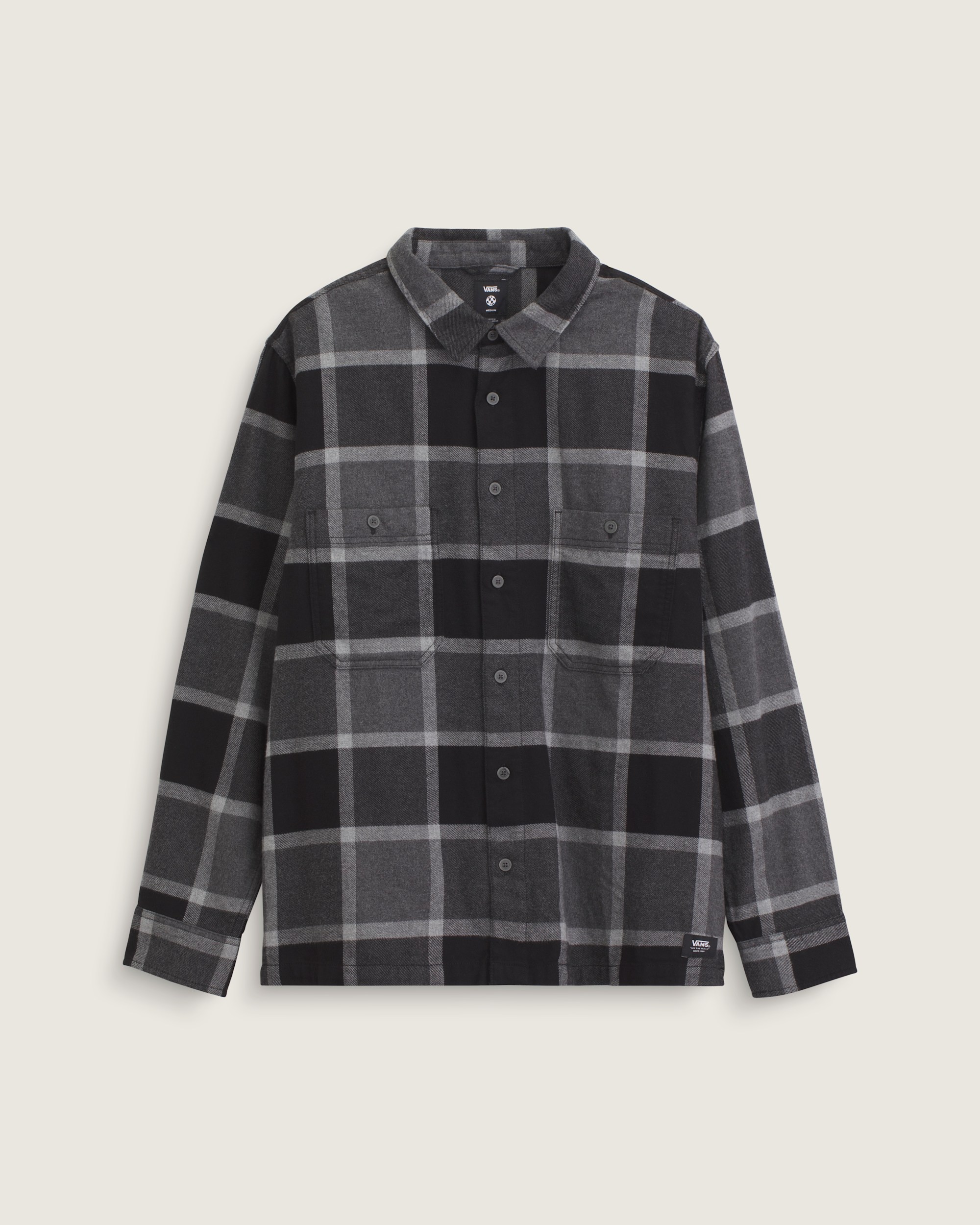 Larkspur Plaid Flannel Shirt in Asphalt Heather Grey | Vans