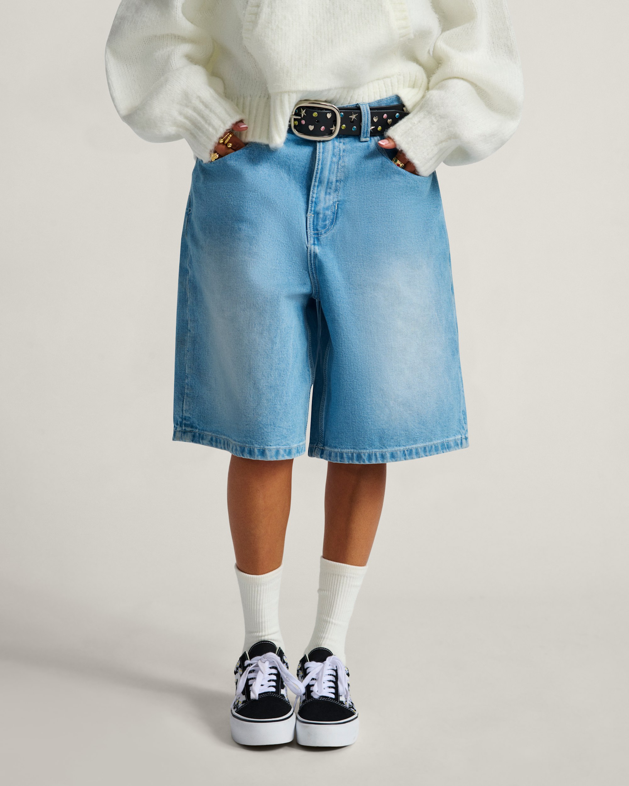 Premium Denim Jorts VANS Light Stonewash Blue ALT5