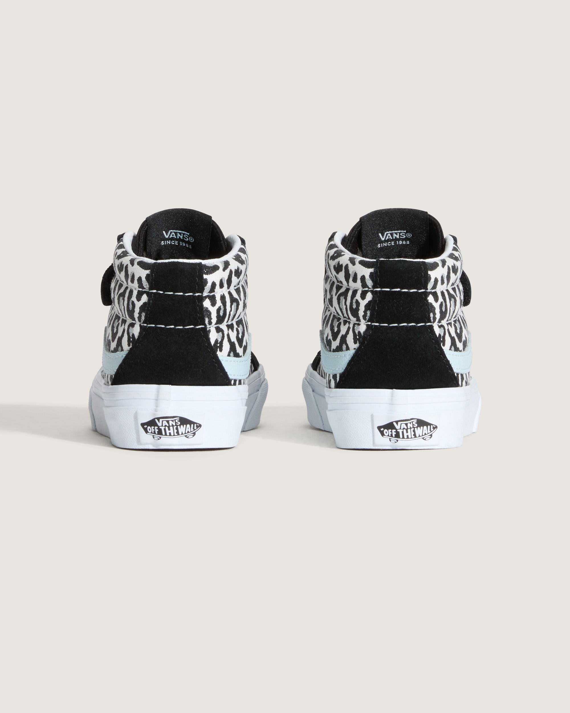 Little Kids Sk8Mid V Shoe VANS Glitter Leopard Pastel Blue ALT3