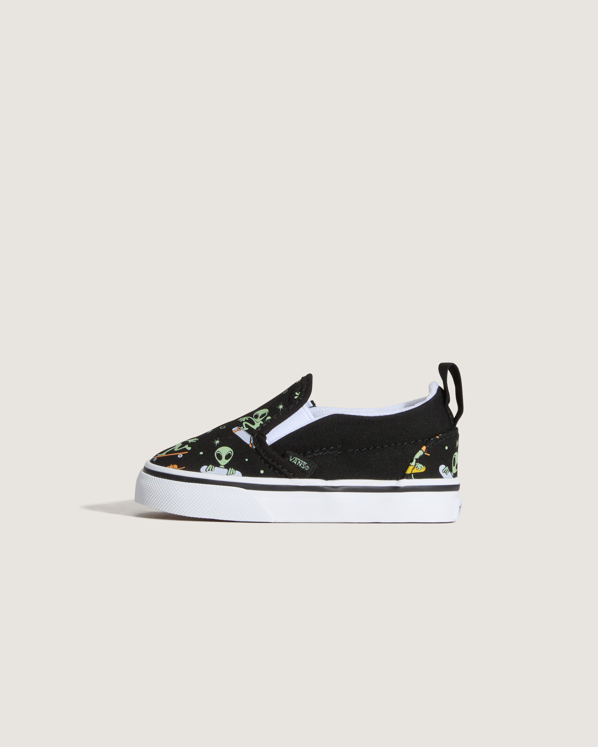 Toddler Classic SlipOn V Shoe VANS Black  Green HERO
