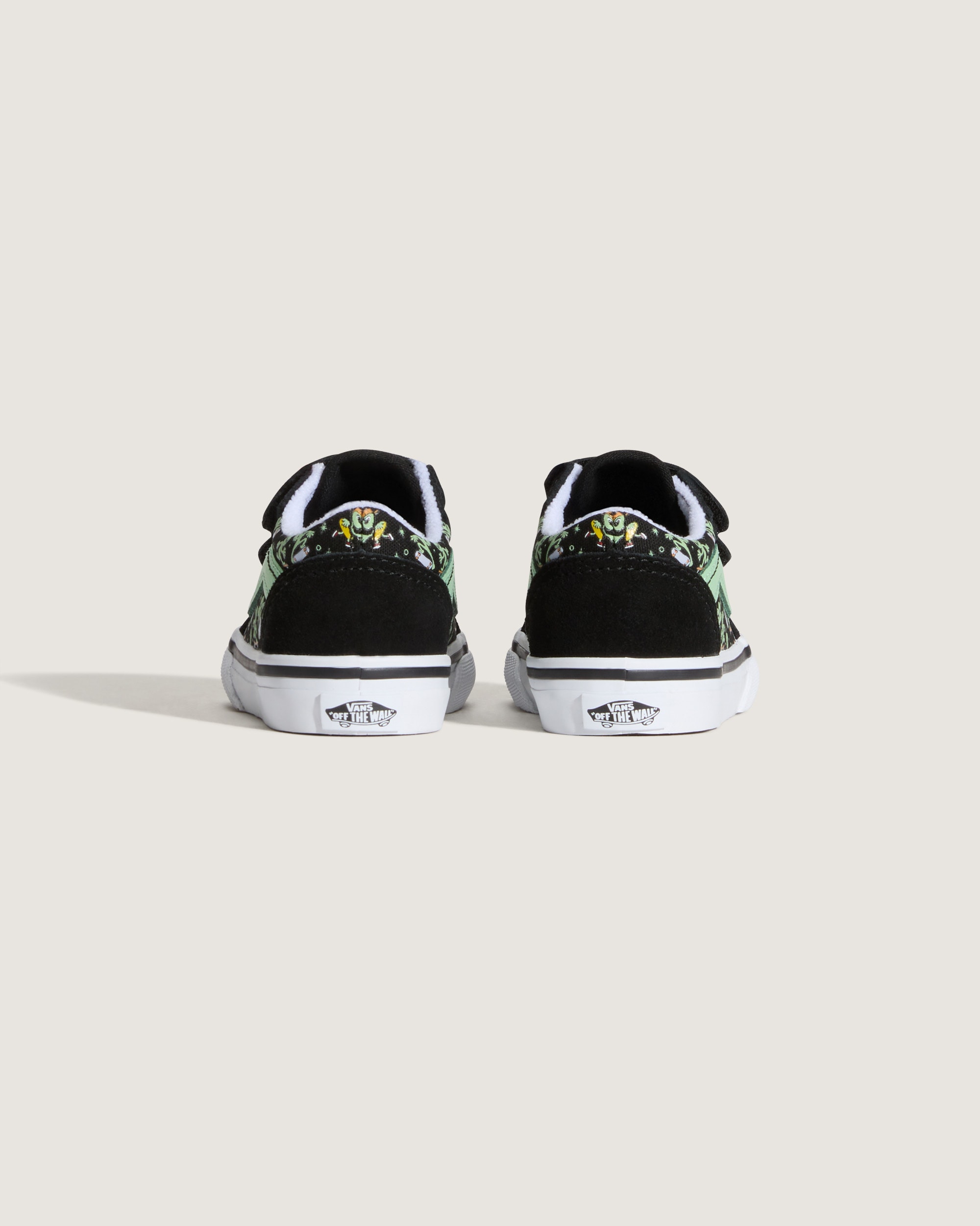 Toddler Old Skool V Shoe VANS Black  Green ALT3