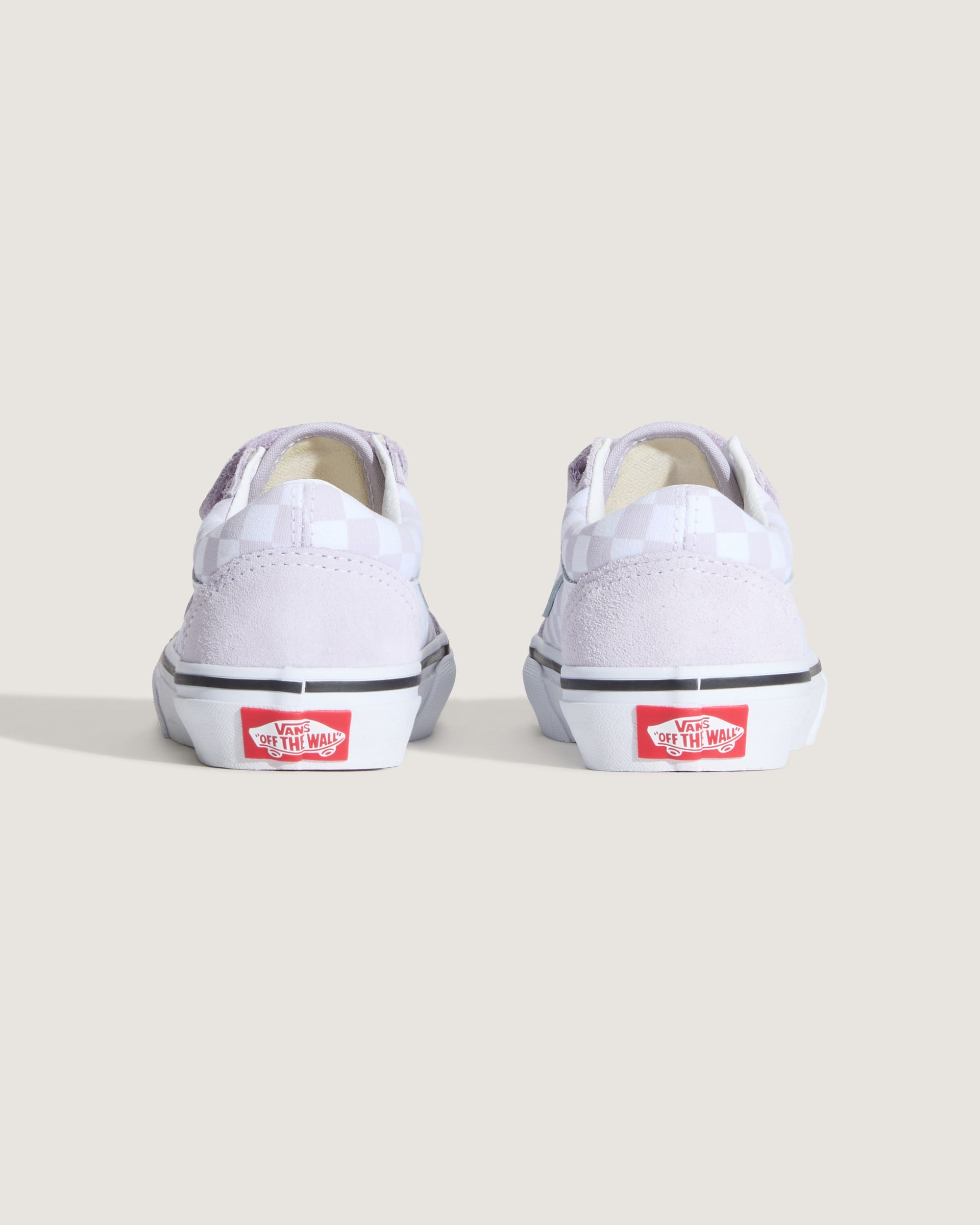 Little Kids Old Skool V Checkerboard Shoe VANS Checkerboard Lilac Mist Purple ALT3