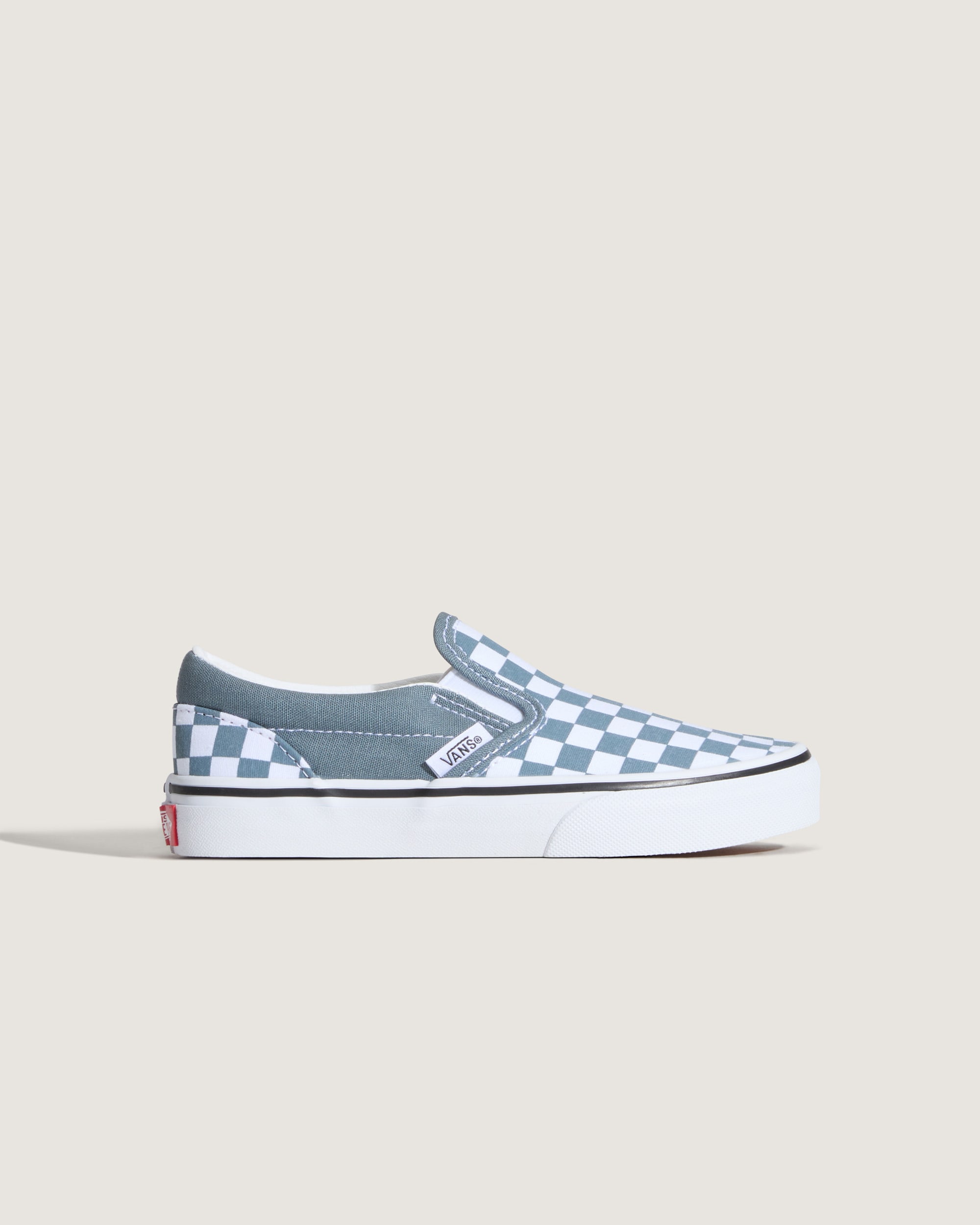 Little Kids Classic SlipOn Checkerboard Shoe VANS Checkerboard Stormy Weather Blue ALT4