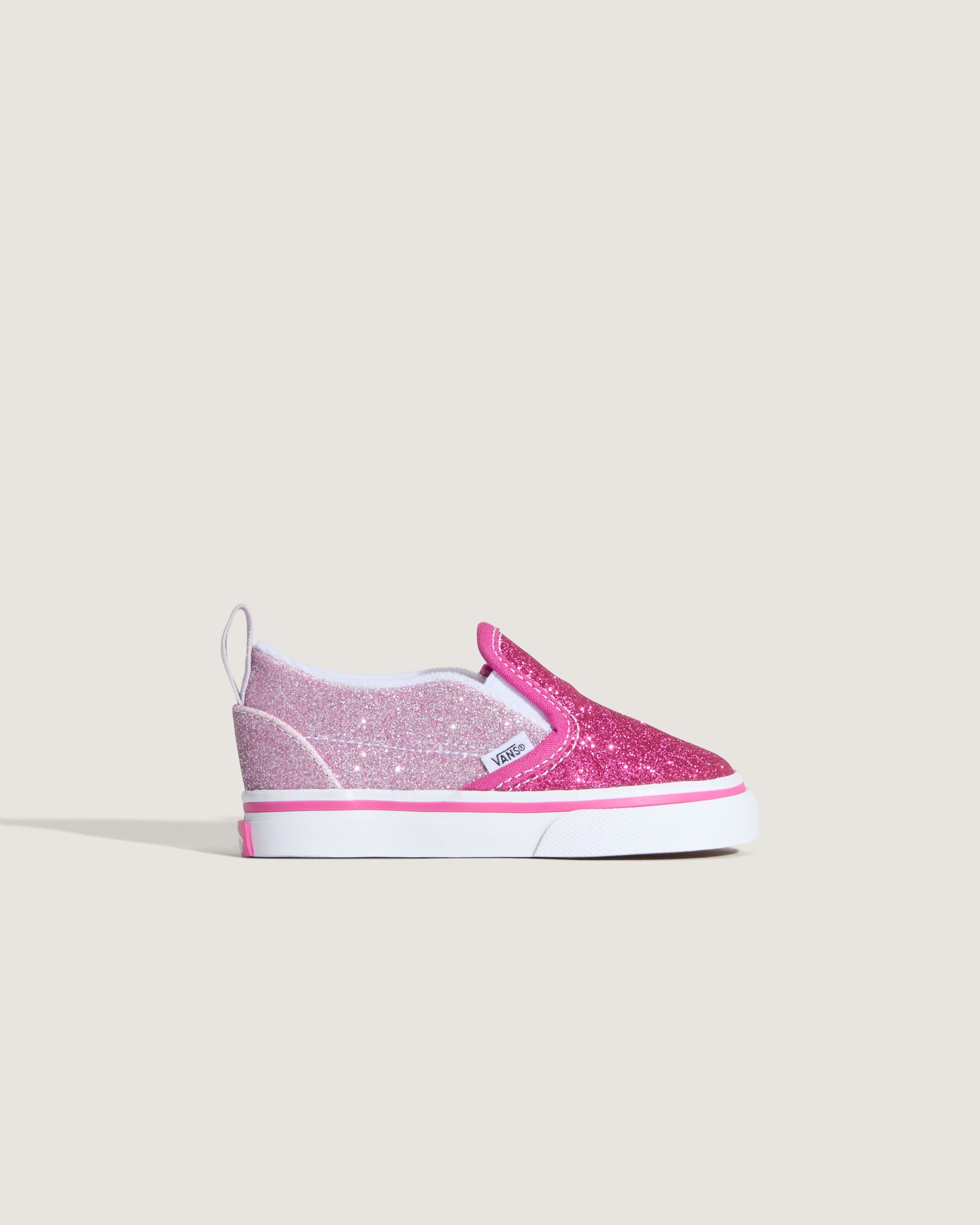 Toddler Classic SlipOn V Shoe VANS Glitter Raspberry Rose Pink ALT4