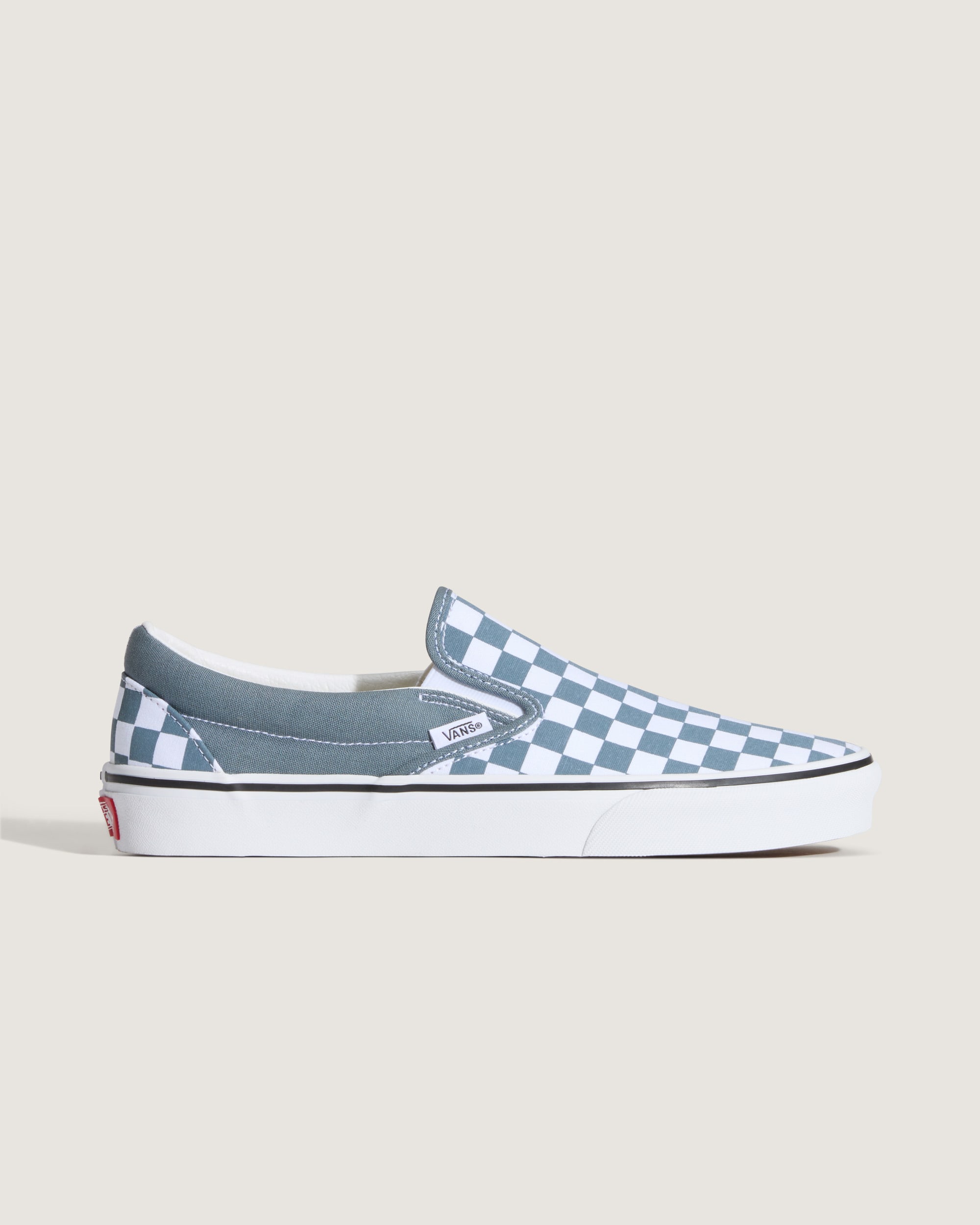 Classic SlipOn Checkerboard Shoe VANS Checkerboard Stormy Weather Blue ALT4
