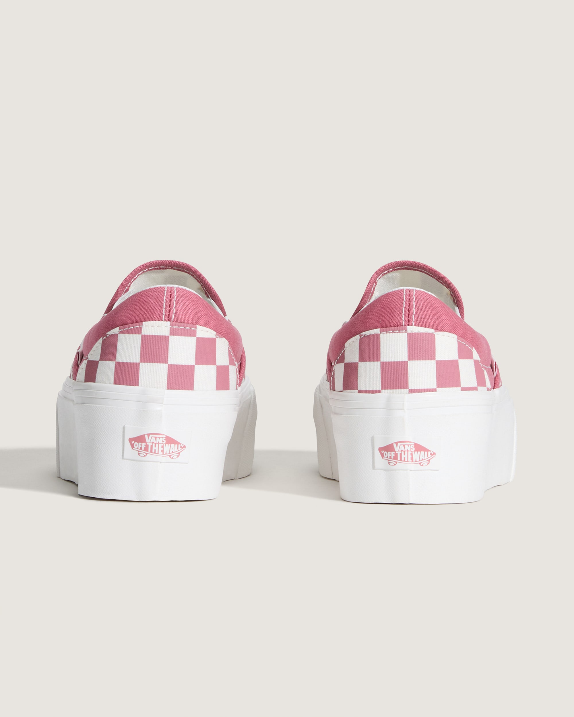 Classic SlipOn Platform Checkerboard Shoe VANS Mauvewood Pink  White ALT3