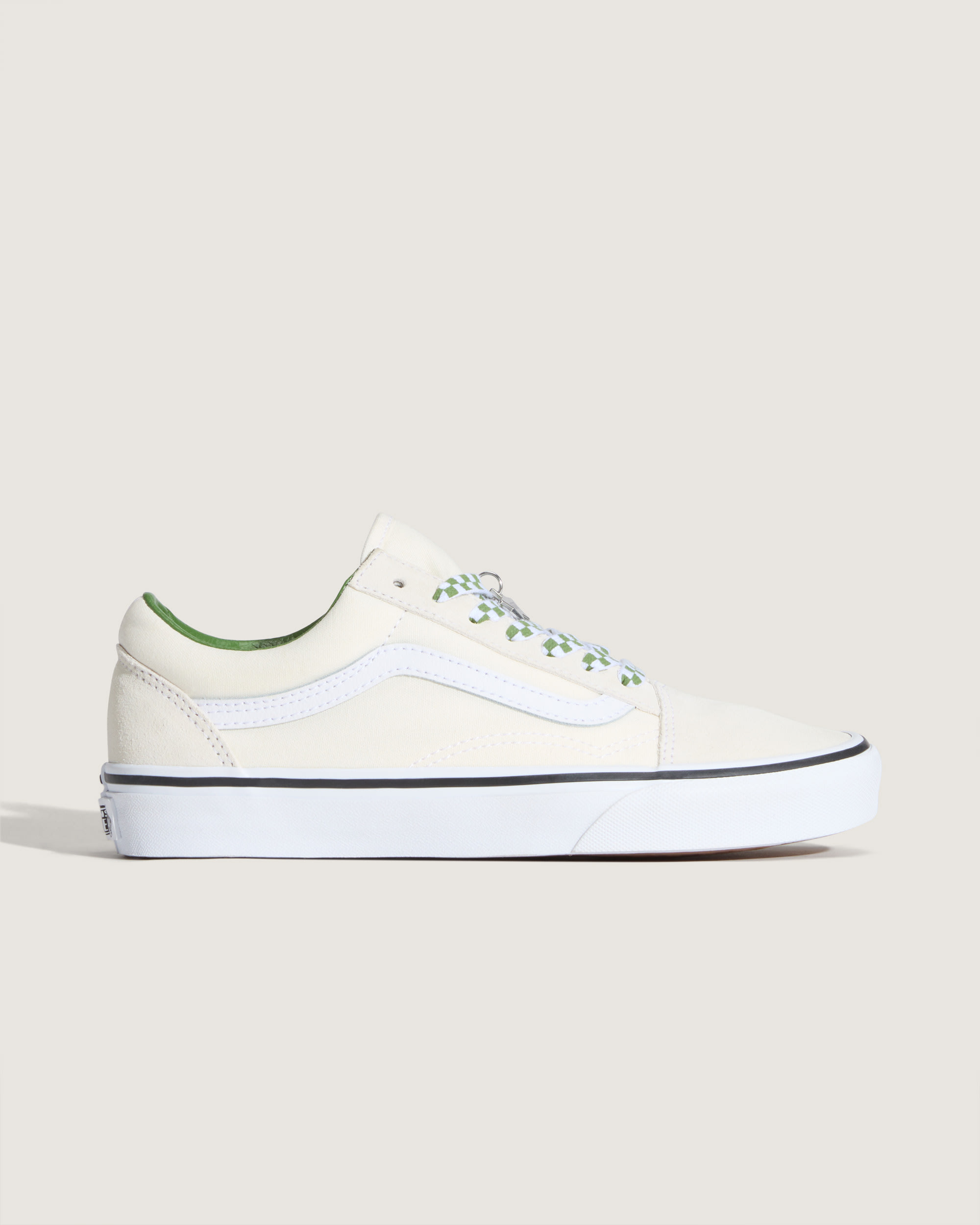 Old Skool Shoe VANS Marshmallow White  Green ALT4