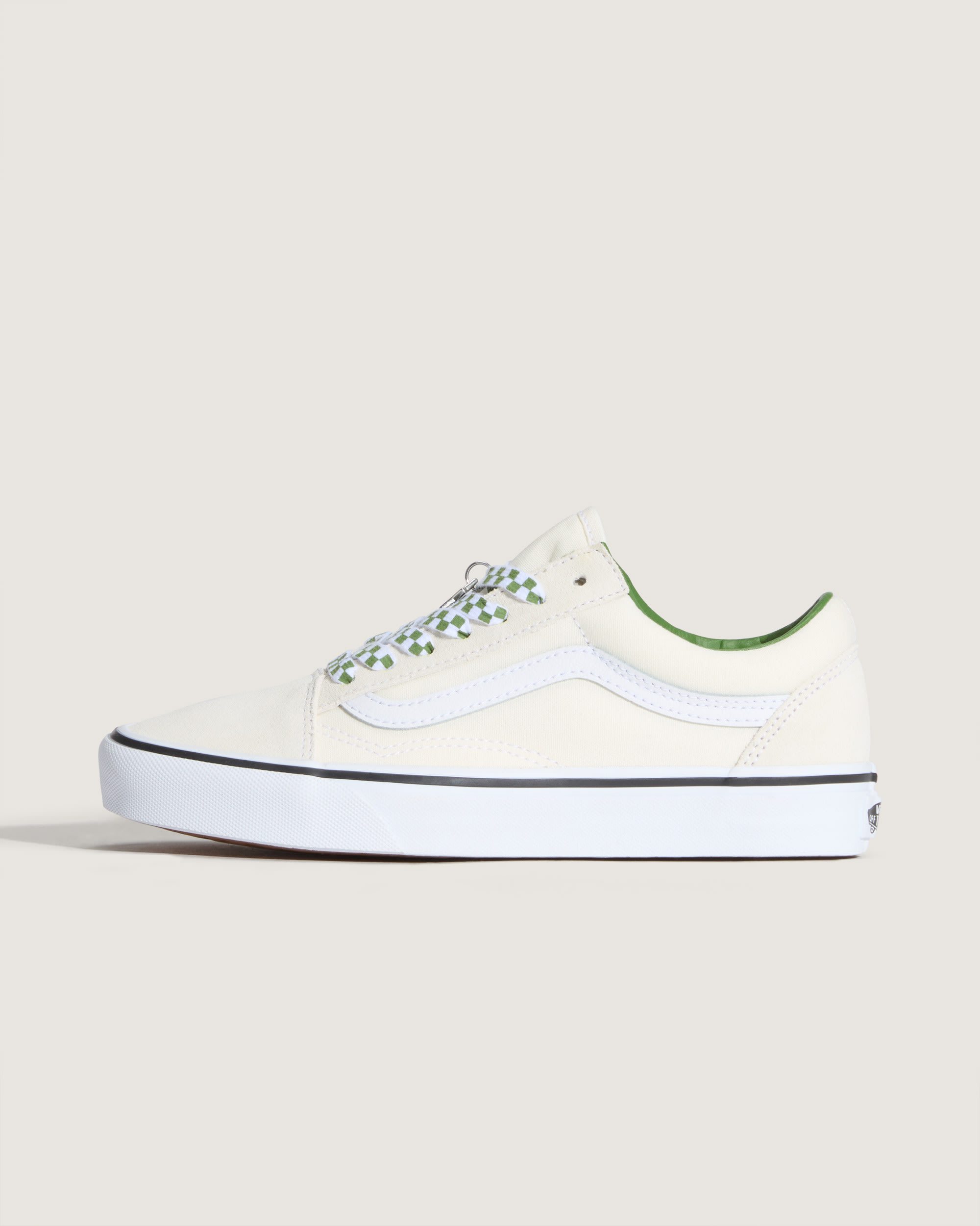 Old Skool Shoe VANS Marshmallow White  Green HERO