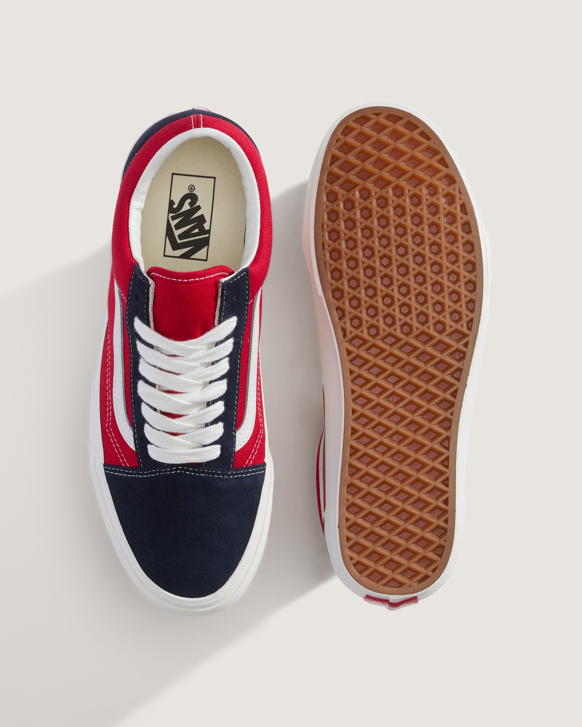 Old Skool Shoe VANS Navy Blue  Red ALT2