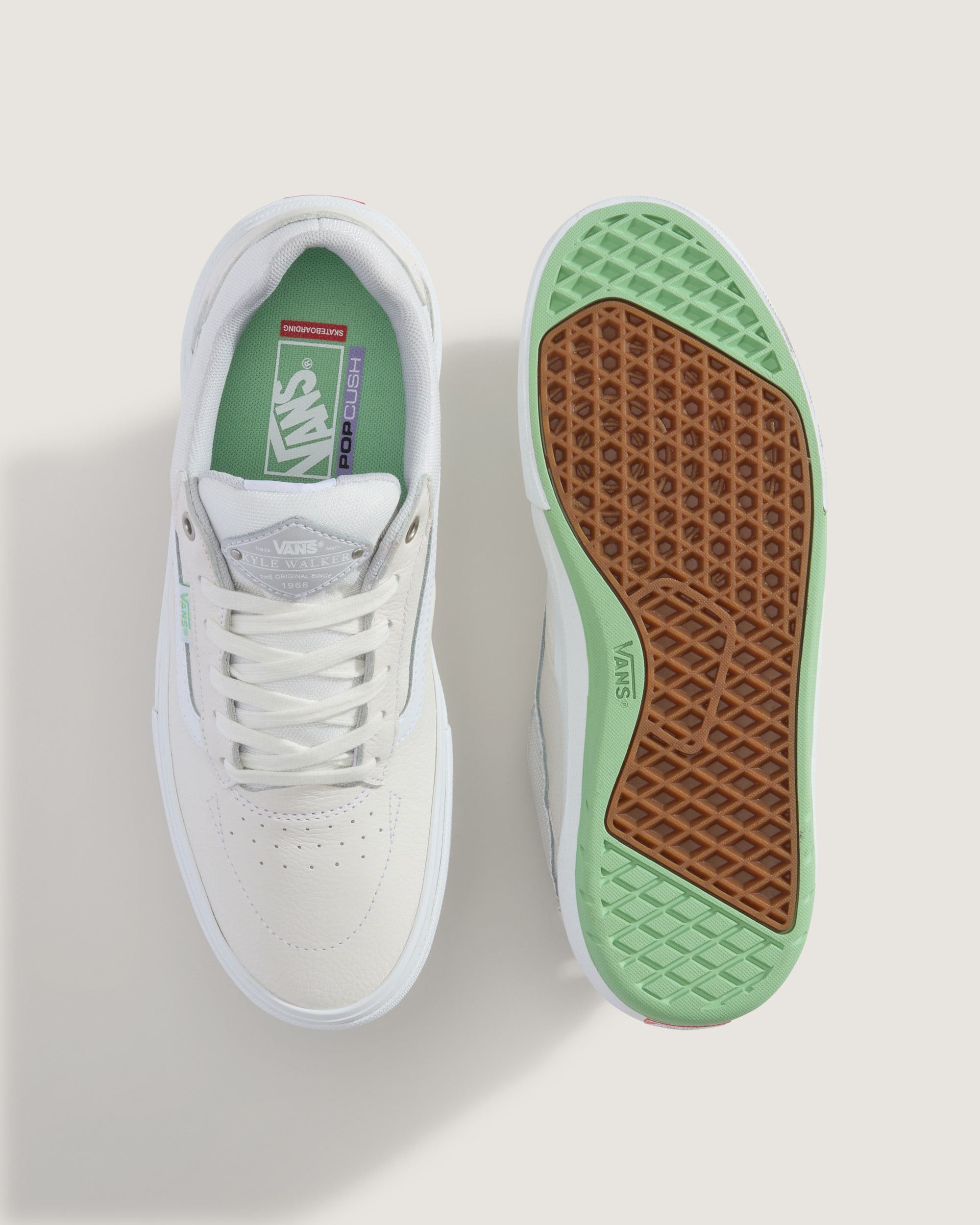 Skate Kyle Walker Wafflecup Shoe VANS White  Mint Green ALT2